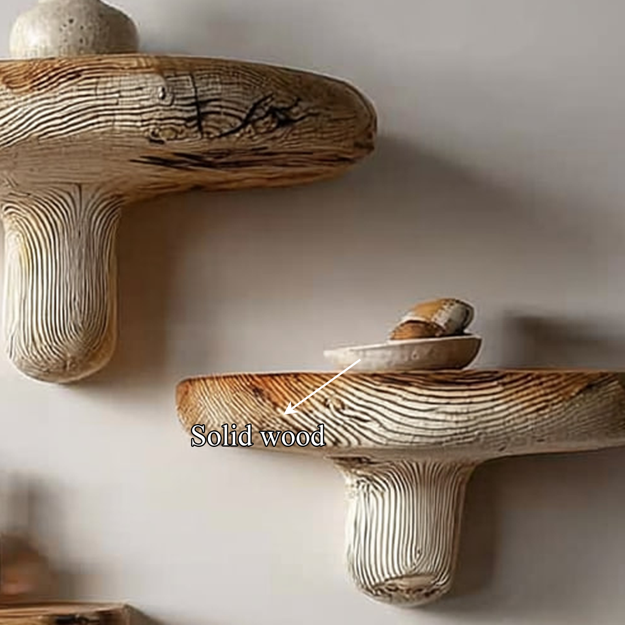 Rustic Mushroom Shelf Living Room SINLKIFL146