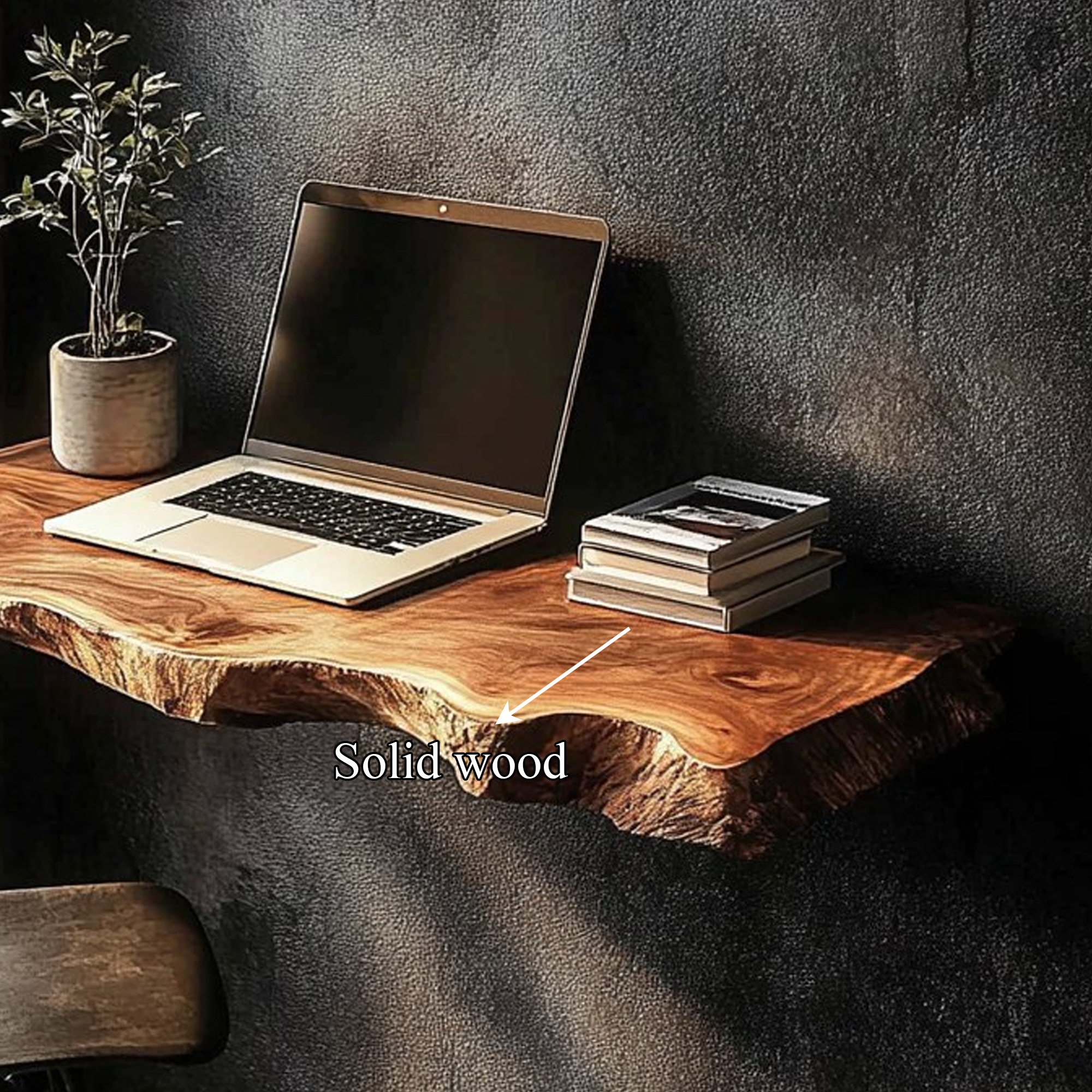 Rustic Floating Desk Minimal Workspace Or Office SINLKIFL290