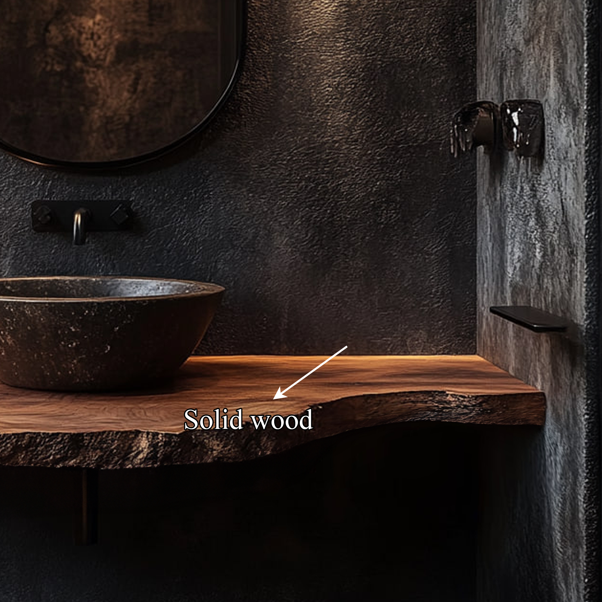 Rustic Floating Bathroom Vanity Modern Washroom SINLKIBRV182