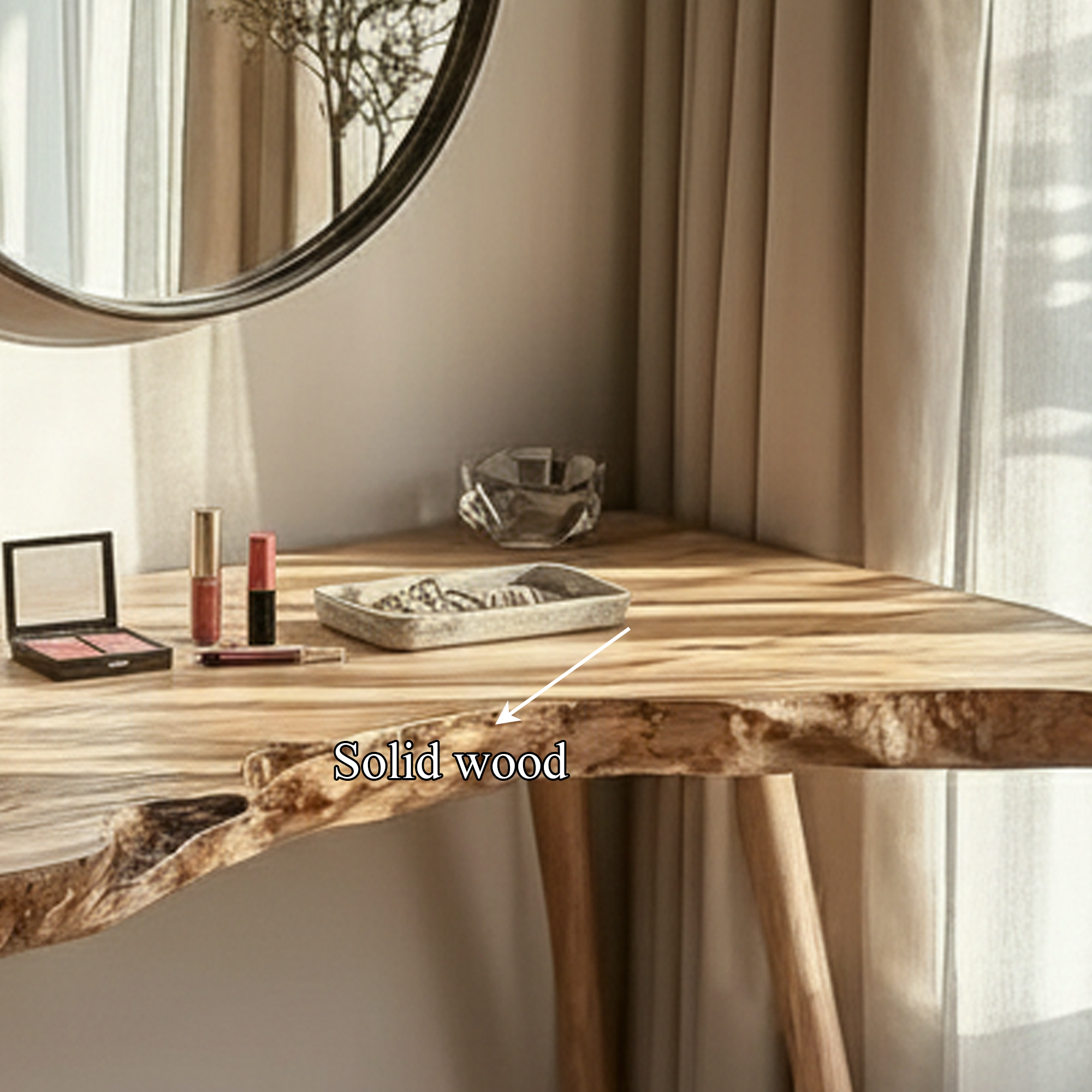 Scandinavian Natural Makeup Table Bedroom And Beauty Room SINLKIDK37