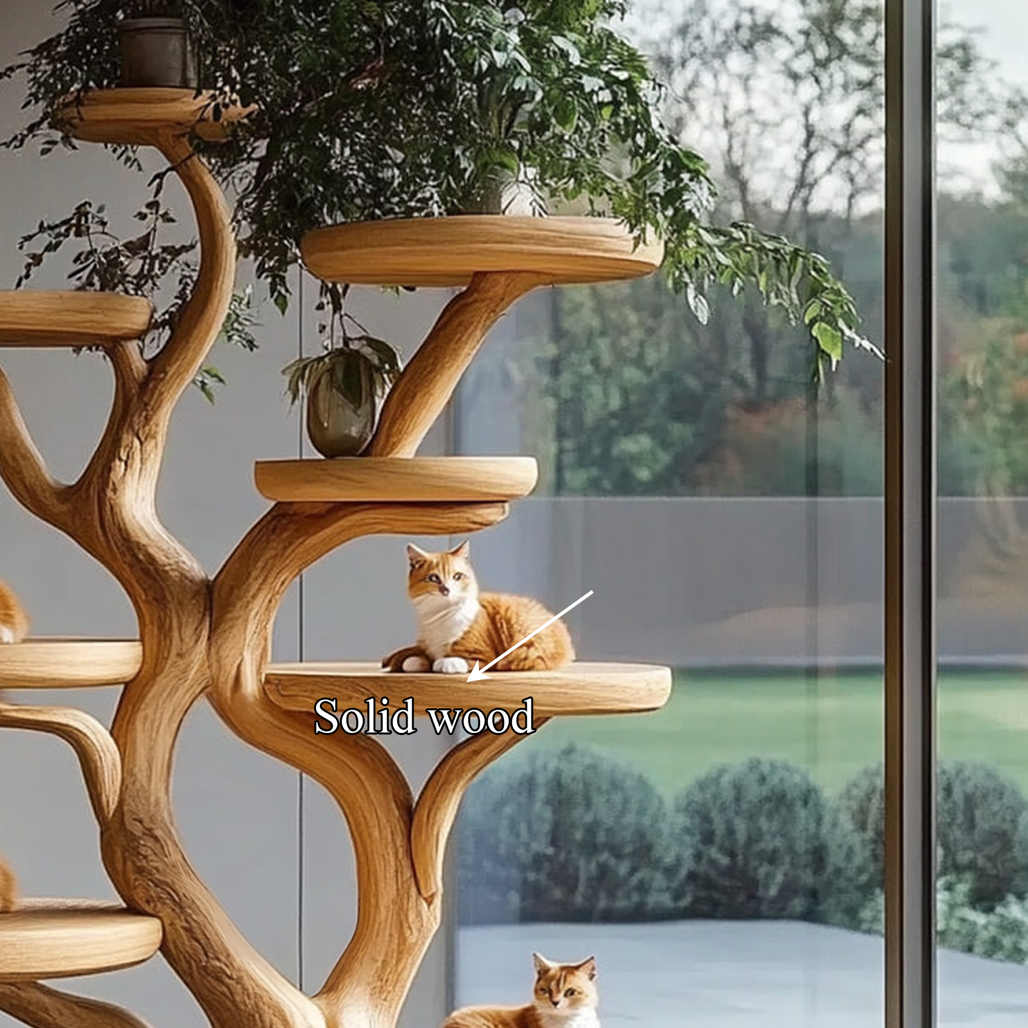 Rustic Organic Cat Tree Sculptural Pet Furniture SINLKITT078