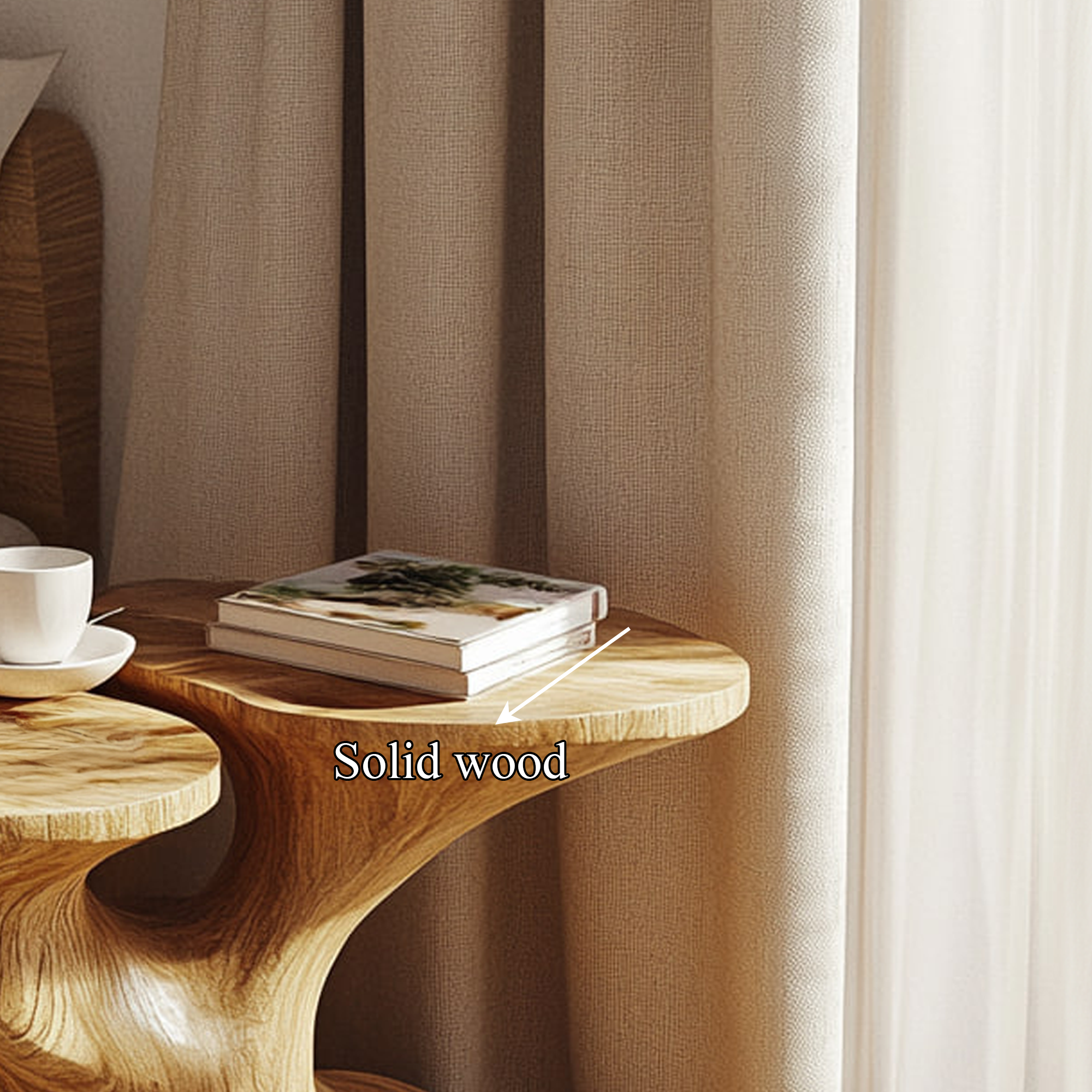 Rustic Handcrafted Bedside Table Bedroom Living Space SINLKIBT168