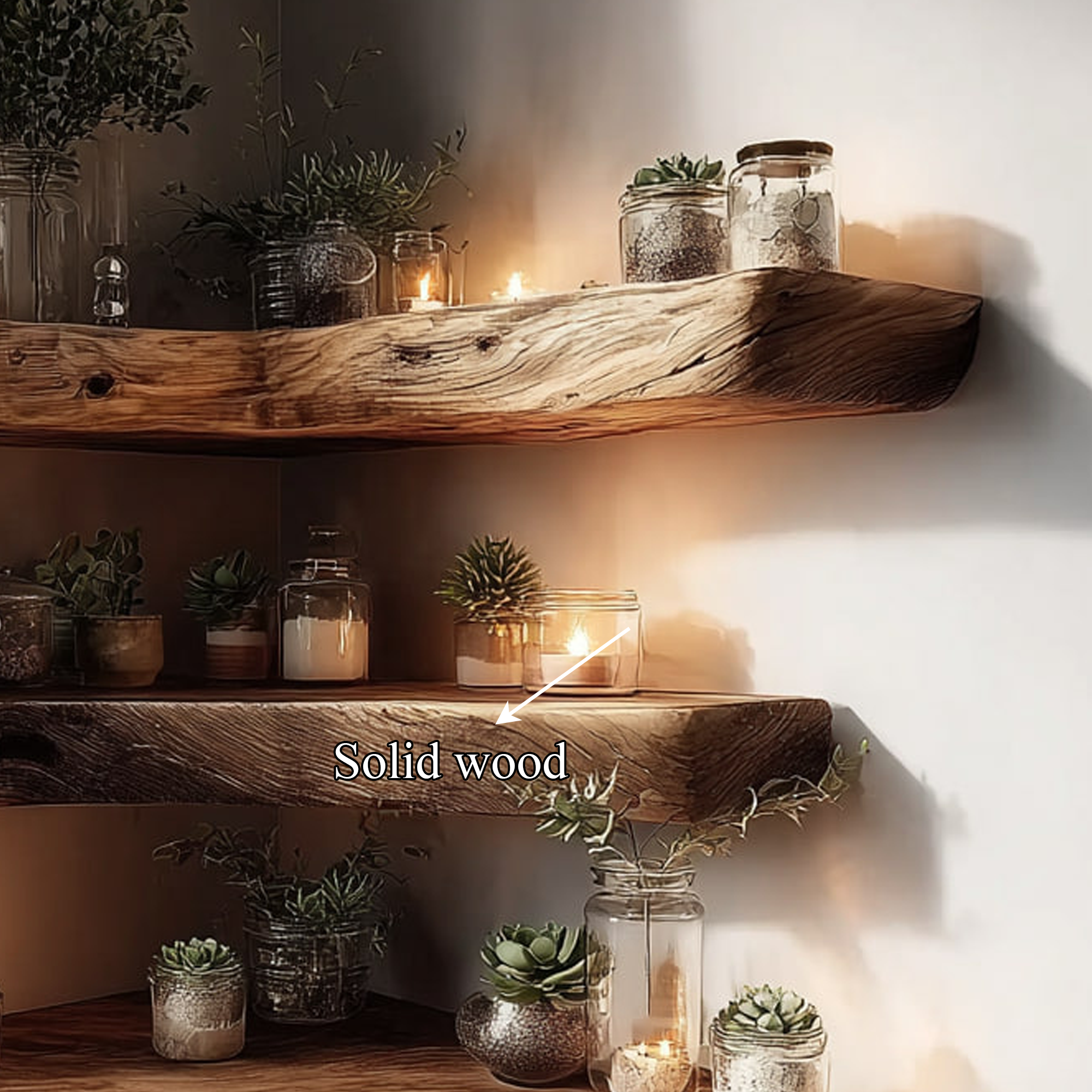 Mid Century Floating Corner Wall Shelf Modern Living Room SINLKIFL207