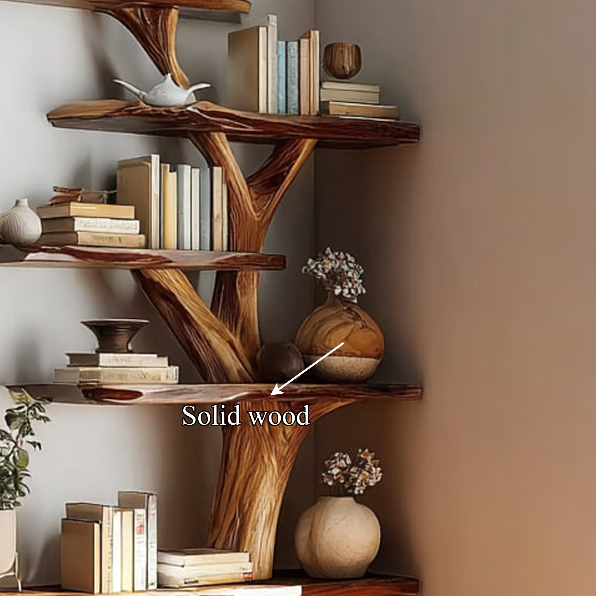 Rustic Artistic Display Corner Shelf Living Room SINLKITB469