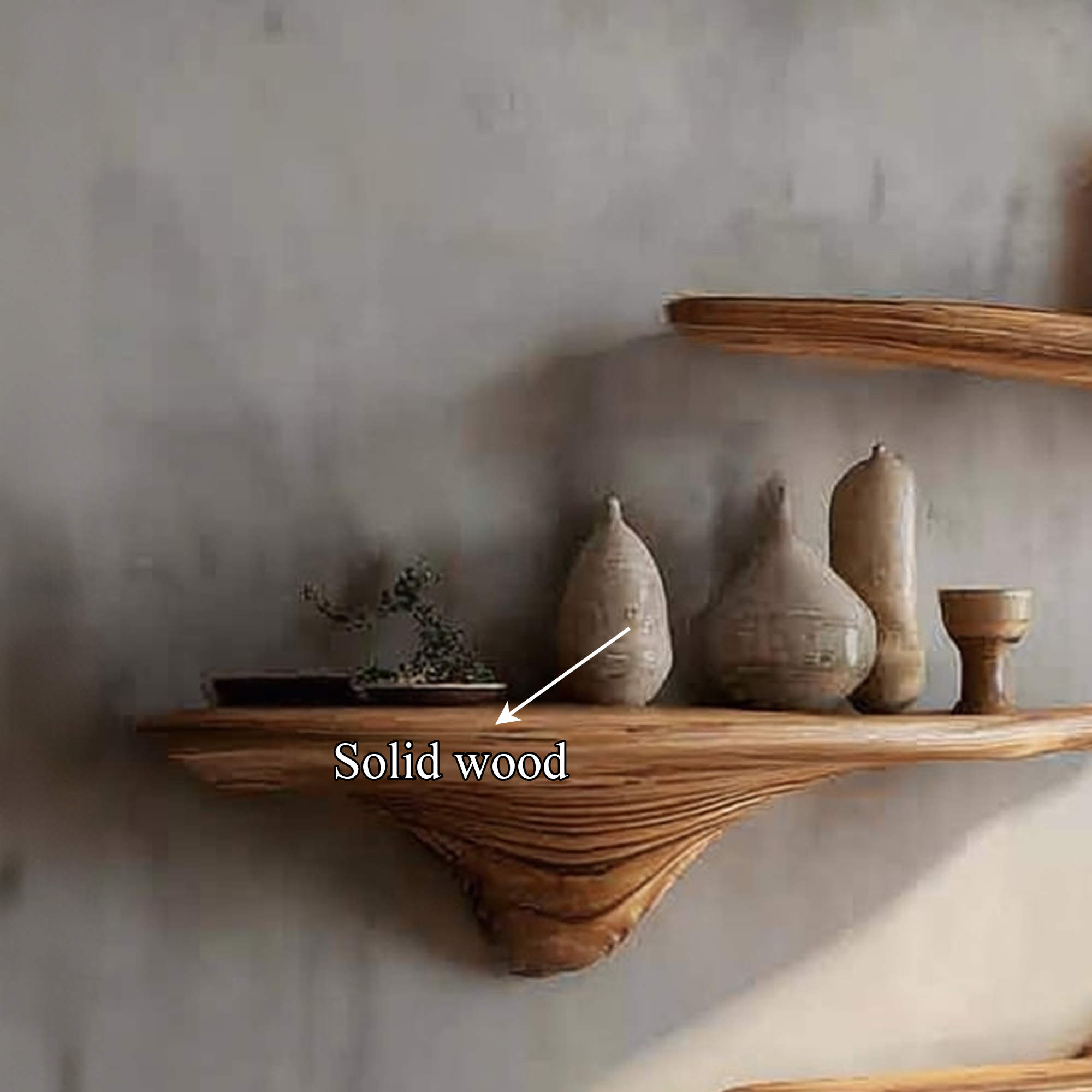 Rustic Mushroom Wall Shelf Entryway SINLKIFL141