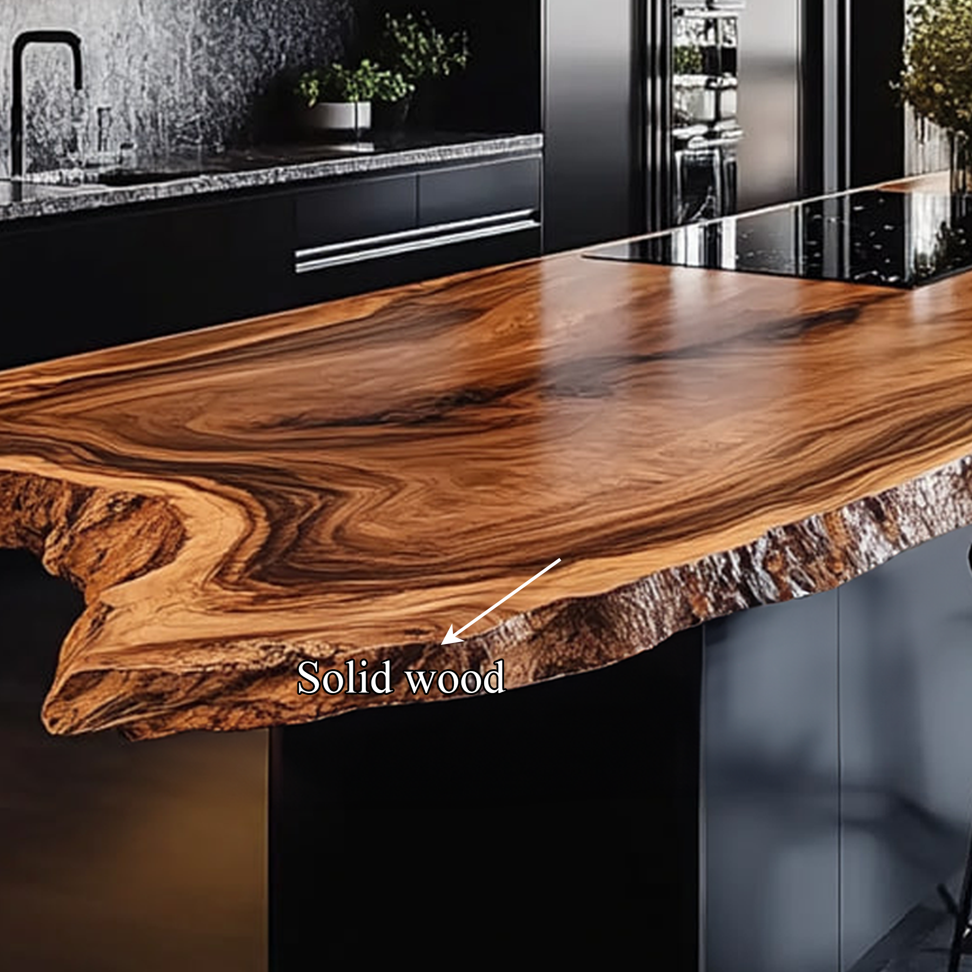 Rustic Luxury Live Edge Kitchen Island Kitchen Or Home Bar SINLKIKI117