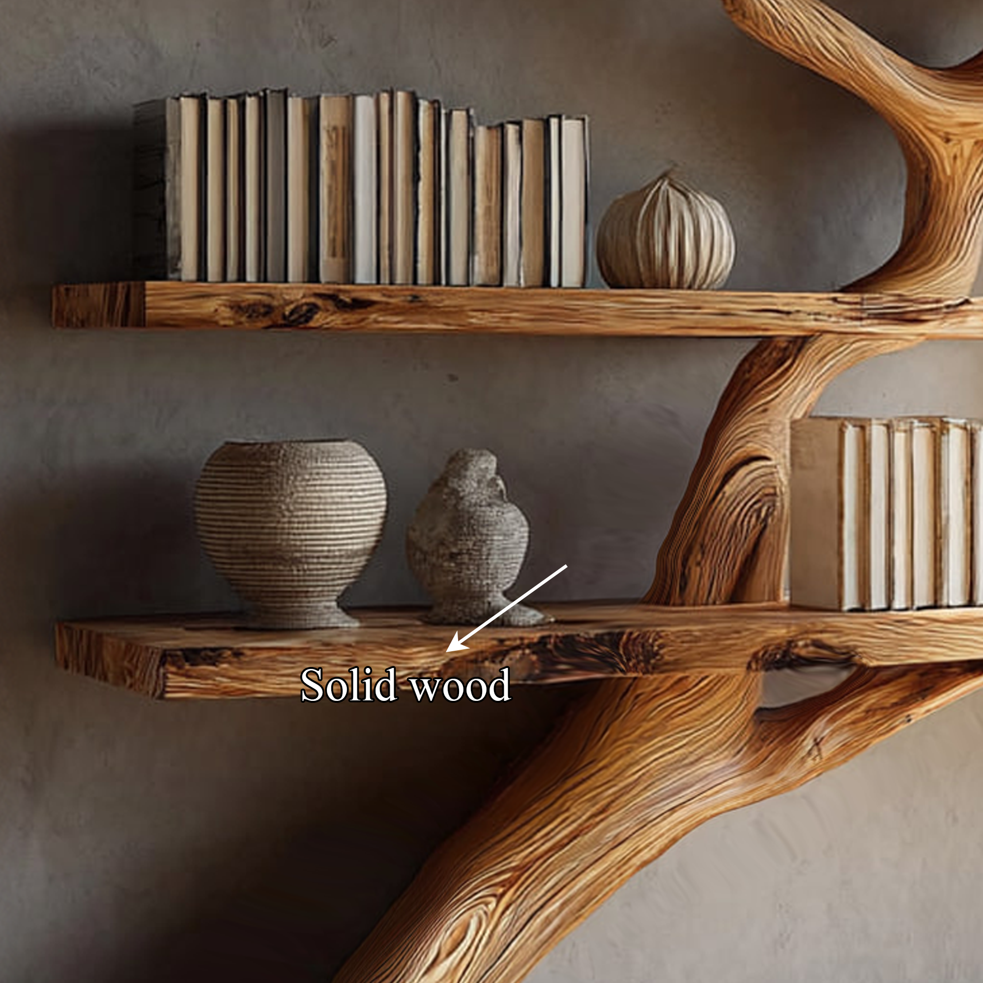 Rustic Tree TV Console Living Room Bedroom Wall Display SINLKITB345