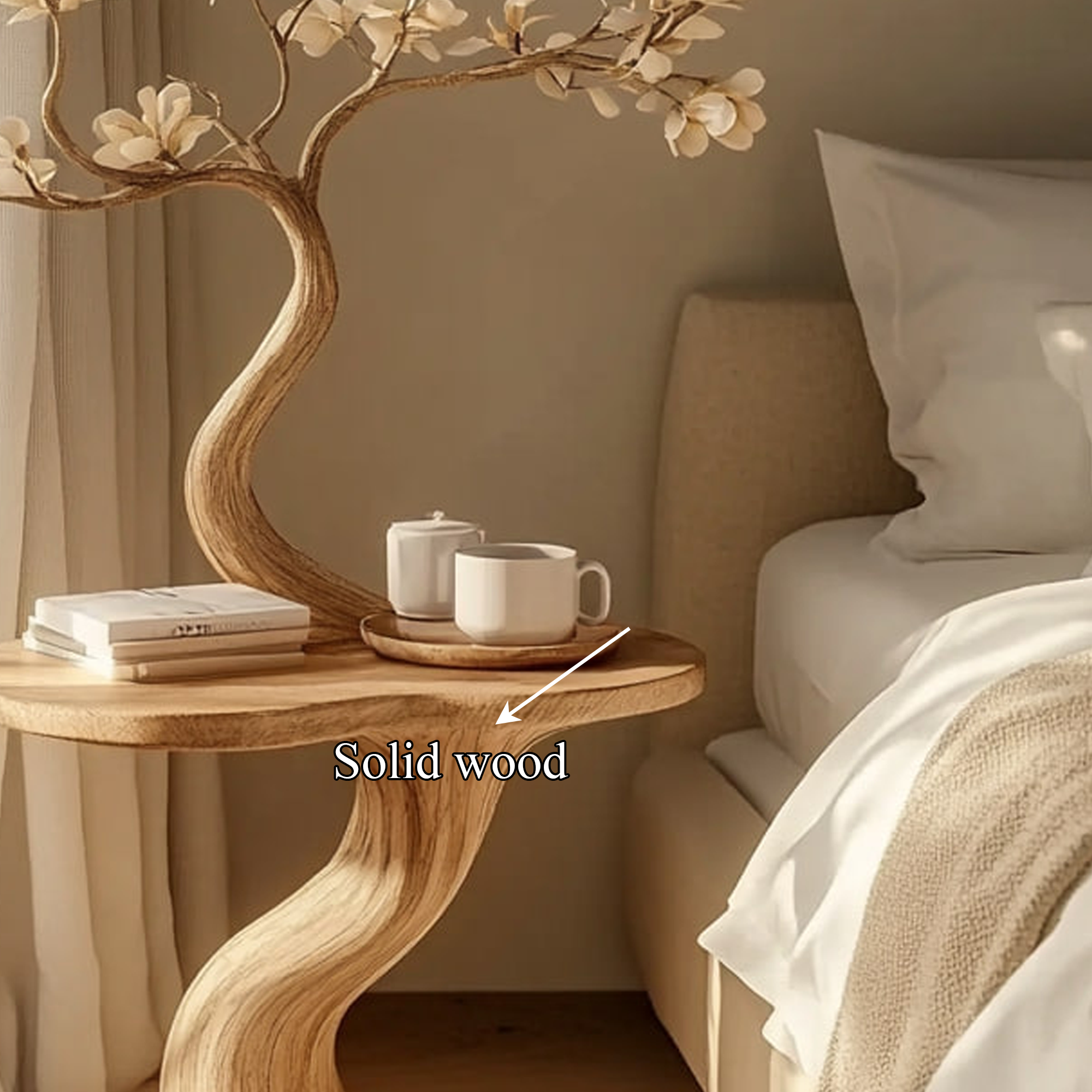 Rustic Organic Nightstand Bedroom Reading Corner Entryway SINLKIBT161