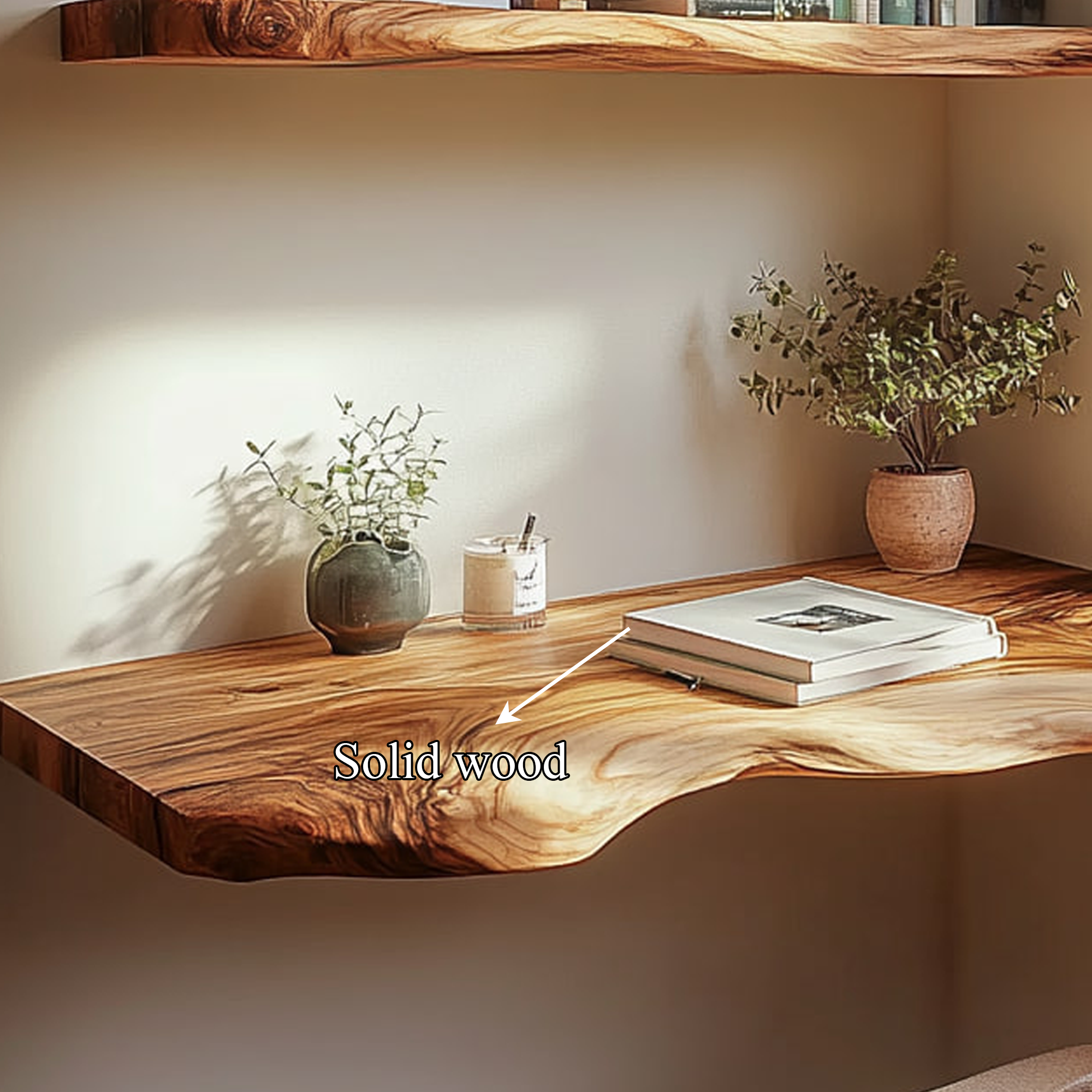 Mid Century Floating Study Shelf Living Room SINLKIFL214