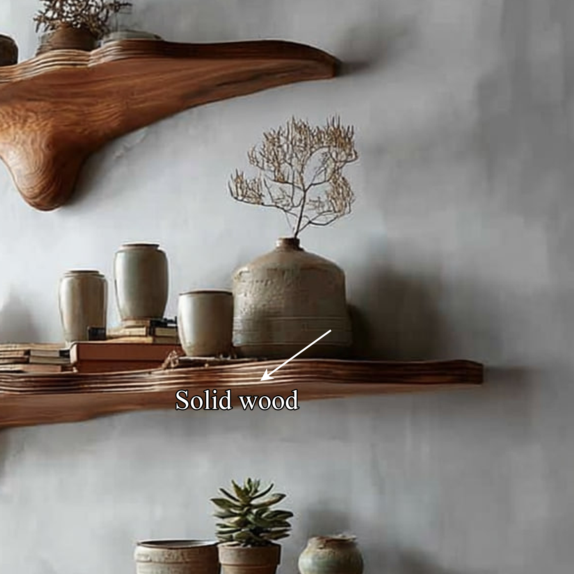 Rustic Mushroom Floating Shelves Bathroom SINLKIFL140
