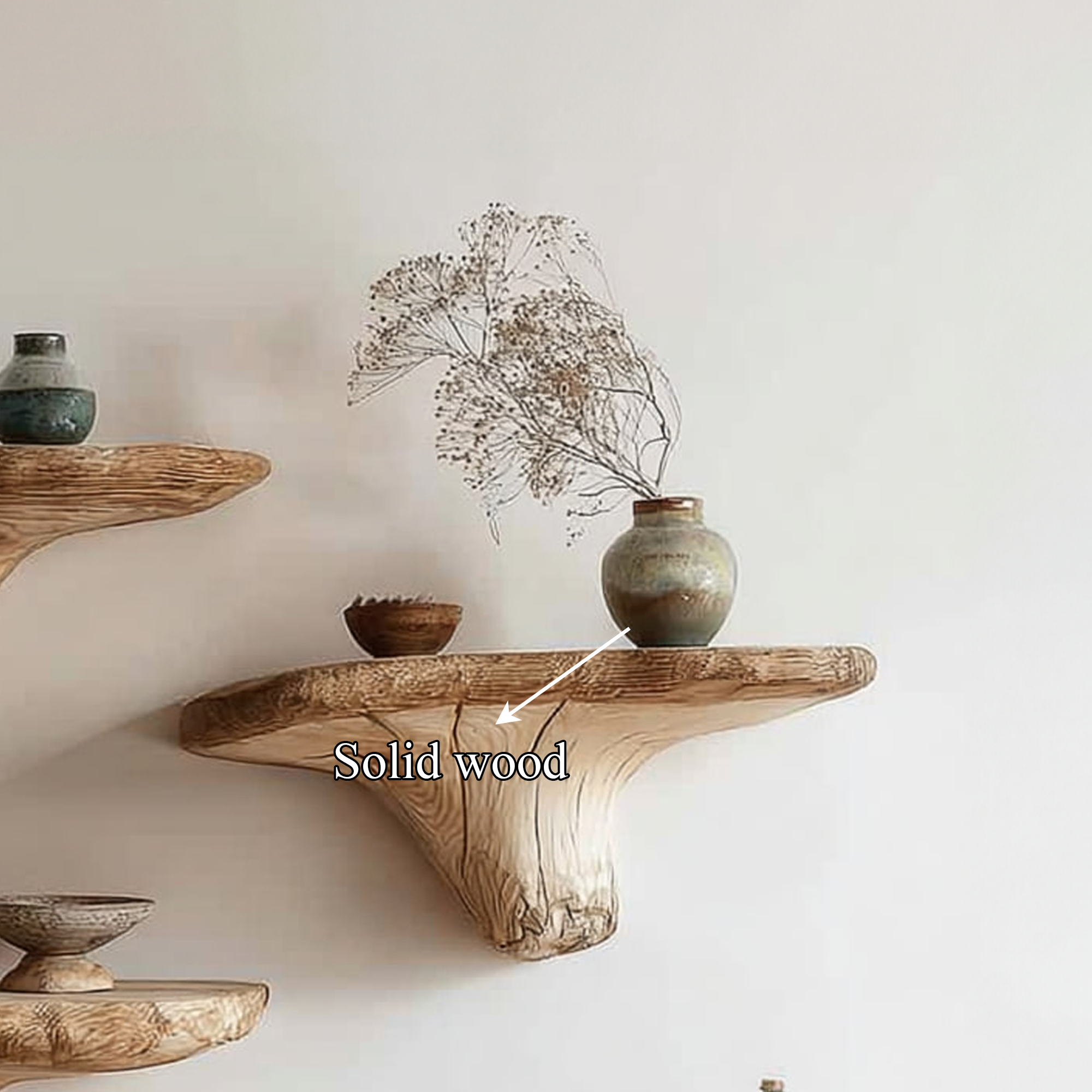 Rustic Mushroom Floating Shelf Bedroom SINLKIFL139