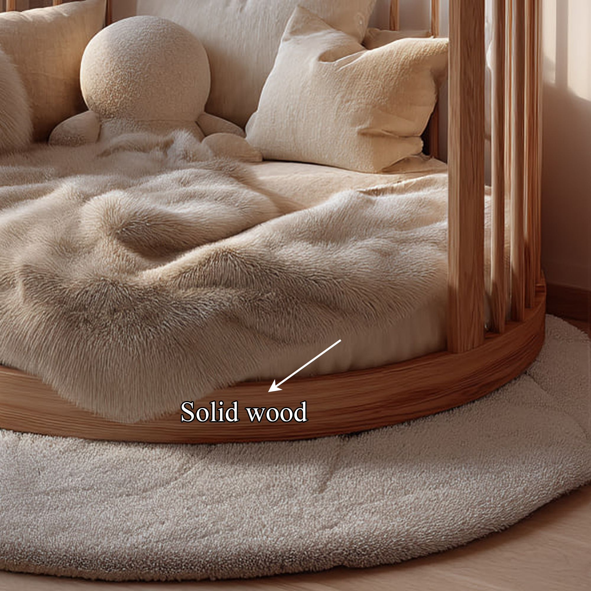 Scandinavian Round Daybed Kids Room Nursery SINLKIWB51