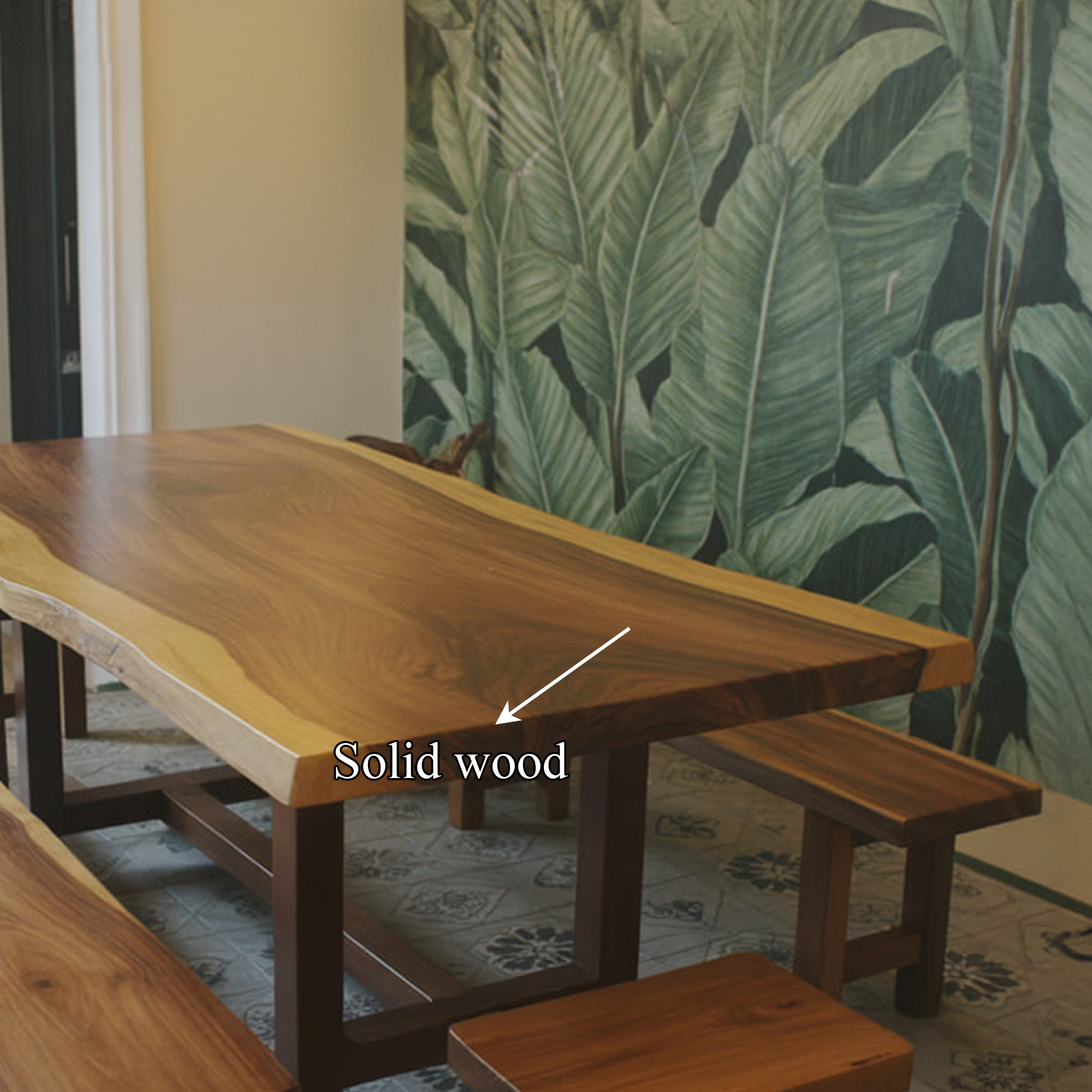 Rustic Live Edge Dining Table Kitchen SINLSDTS133