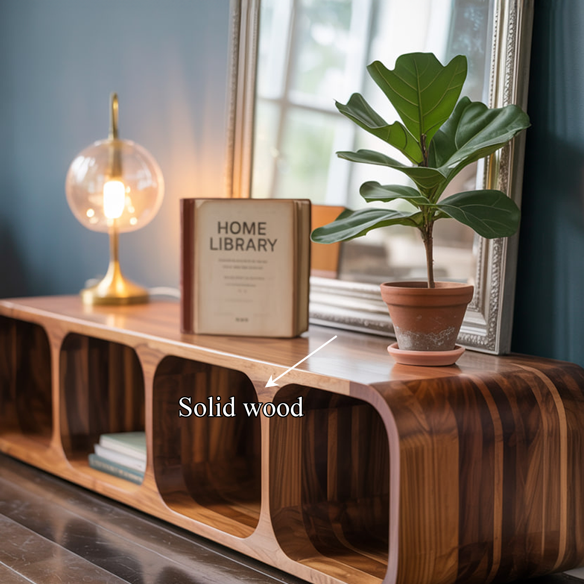 Mid Century Wooden Low Storage Cabinet Living Room Or Entryway SINLKISC274