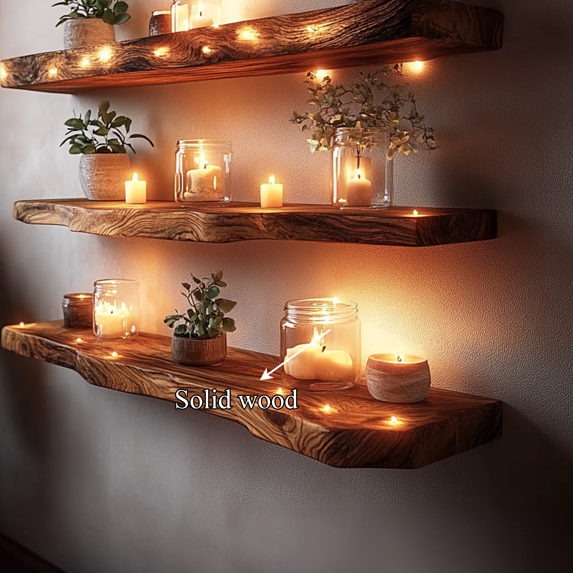 Rustic Floating Shelf Warm Minimal Living Room Or Office SINLKIFL312