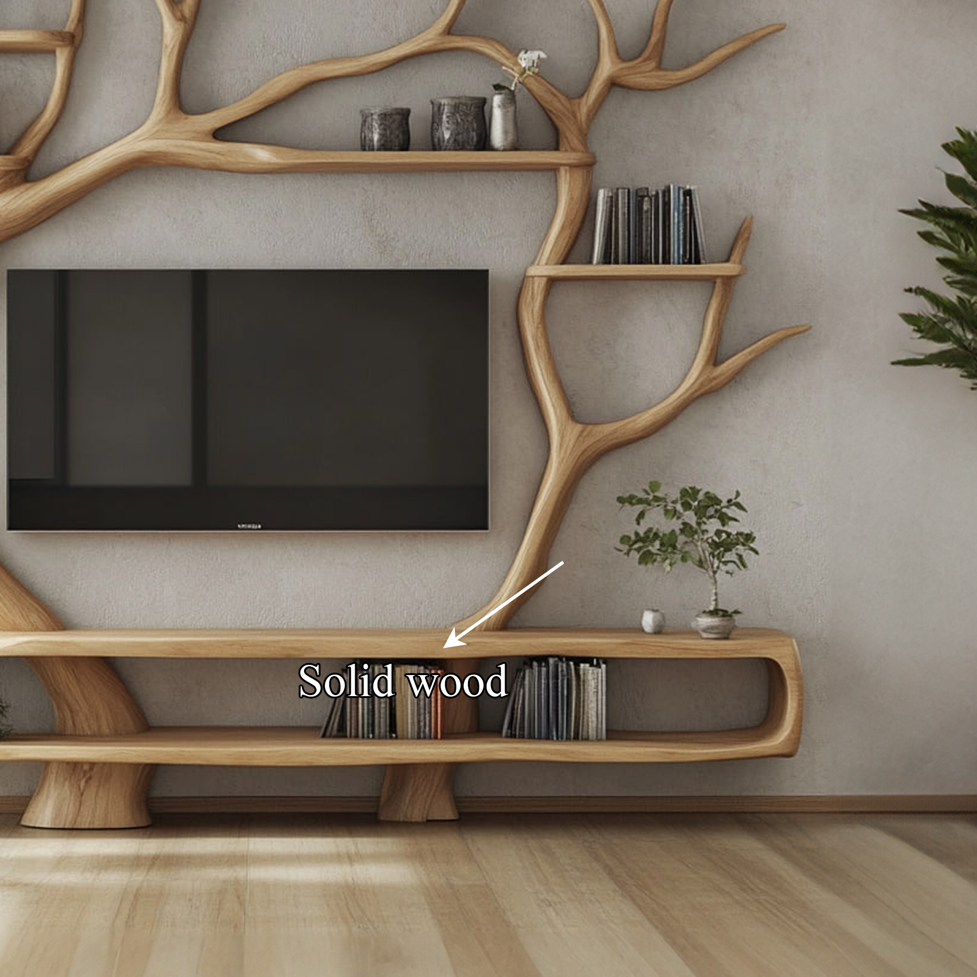Custom Tree TV Cabinet Decor Living Room Wall Art Gift SINLKITB342