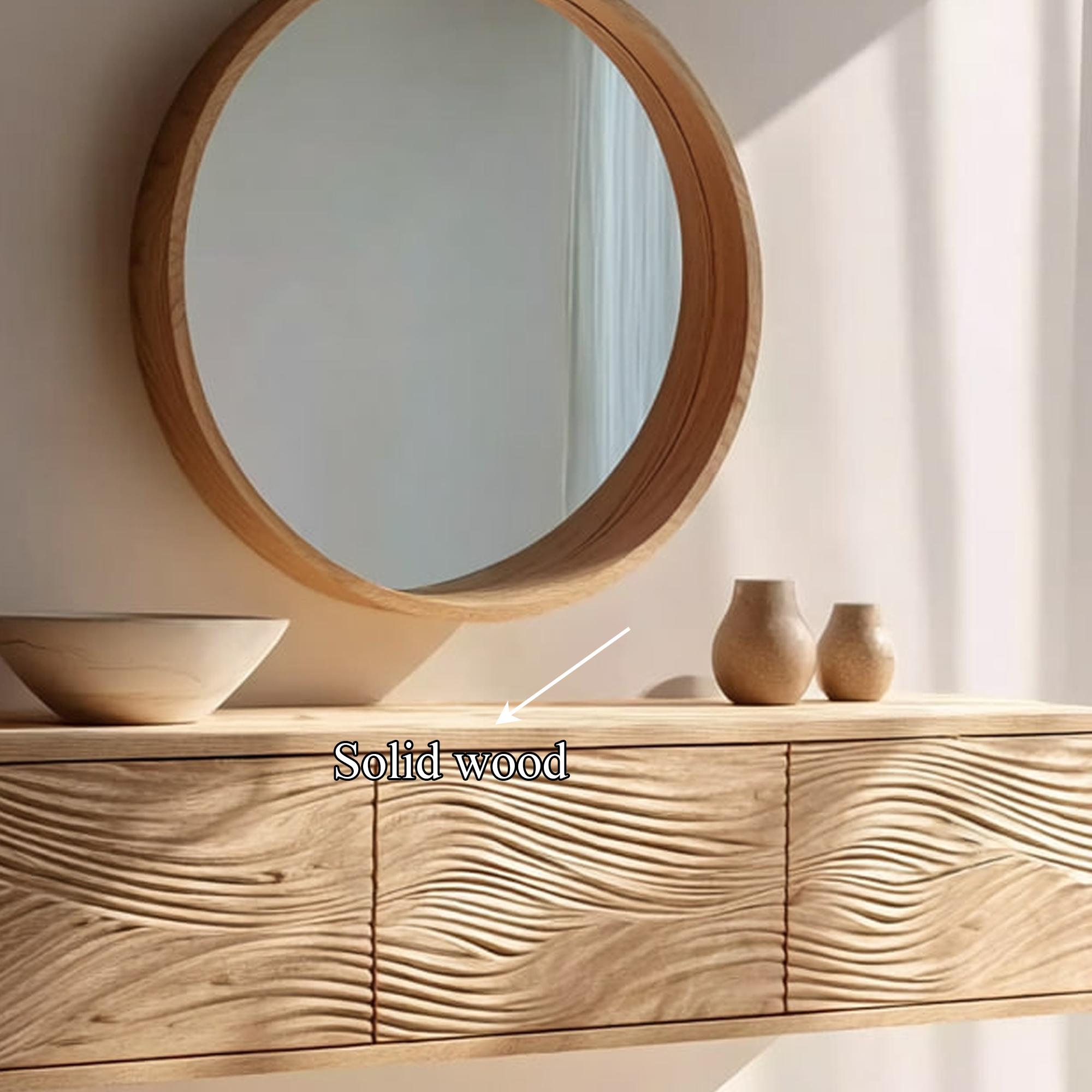 Mid Century Floating Vanity Storage Bathroom SINLKIBRV180
