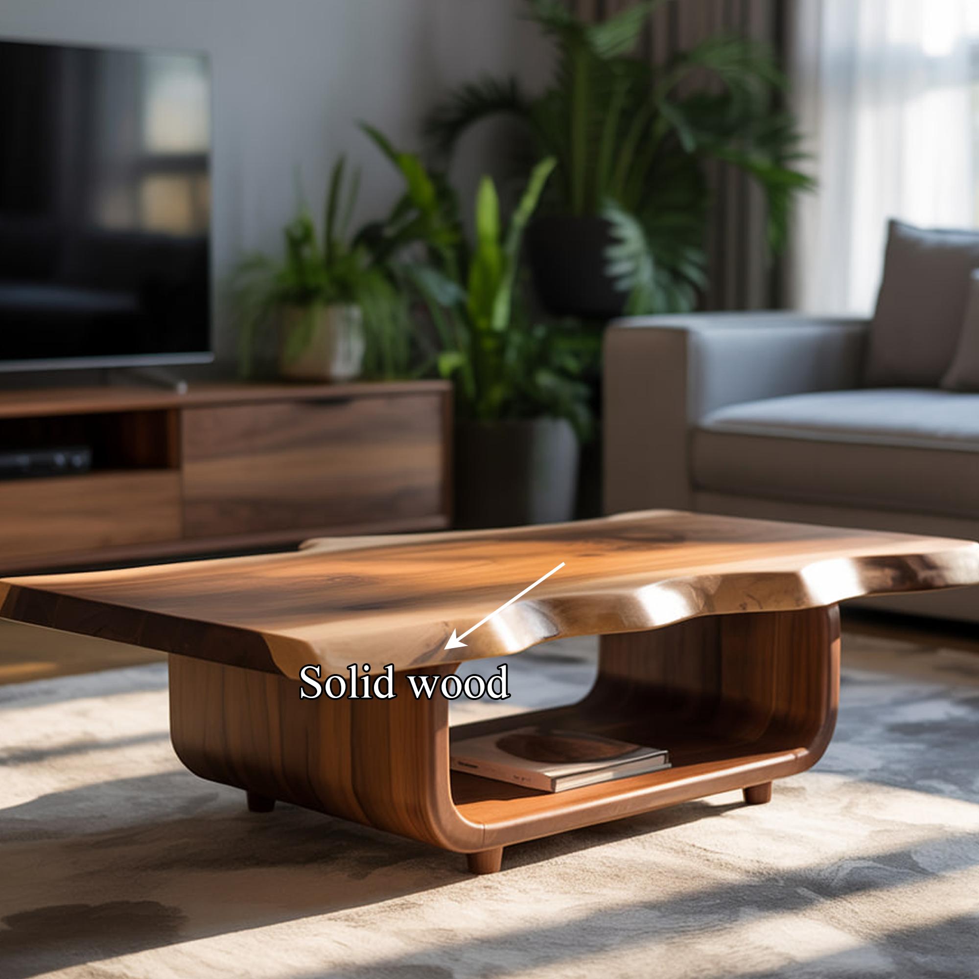 Mid Century Organic Coffee Table Living Room And Lounge Room SINLKICF246
