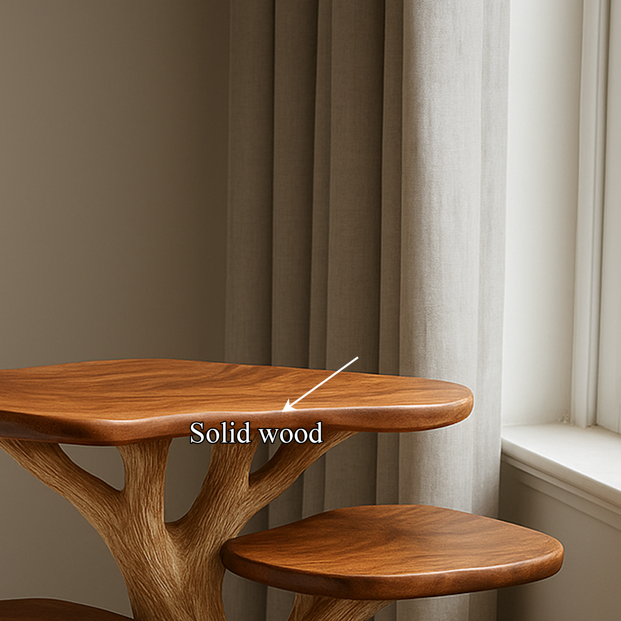 Rustic Tree End Table Bedroom Furniture Accent SINLKIBT136