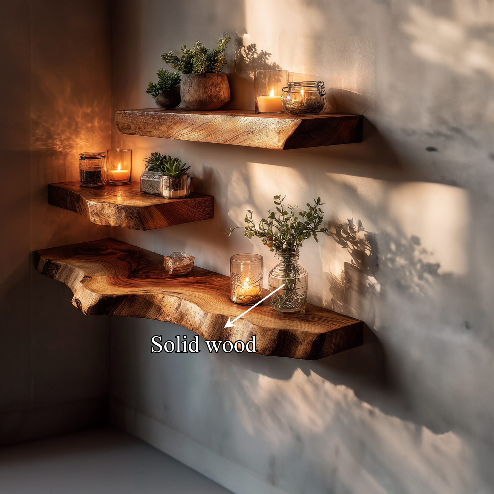 Organic Corner Floating Shelves Office Corner Or Study Room SINLKIFL300