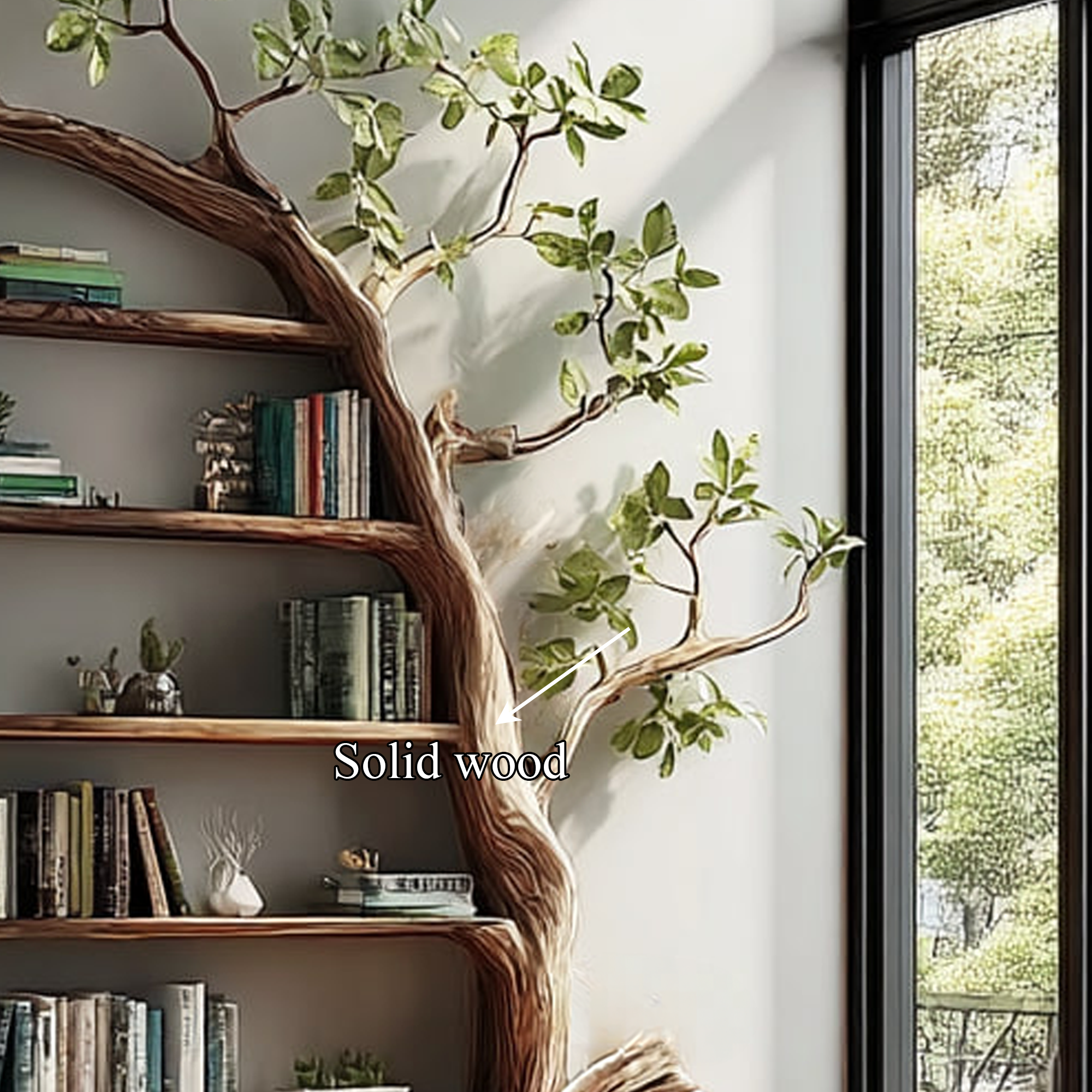 Rustic Tree Wall Unit Living Room Dining Room Artistic Decor SINLKITB480