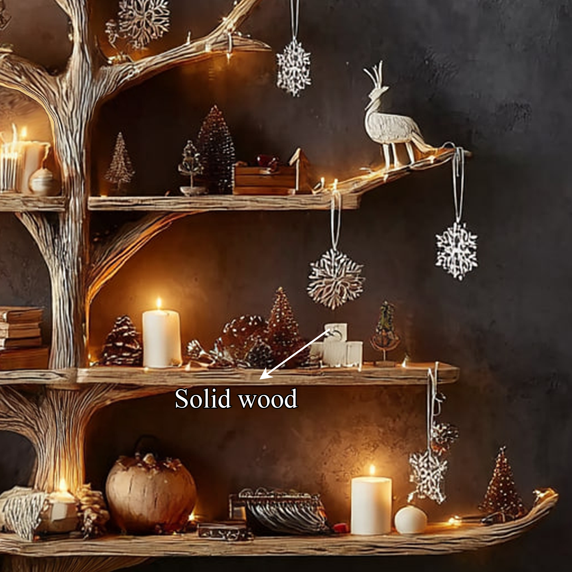 Rustic Tree Bookshelf Seasonal Home Office Living SINLKITB275
