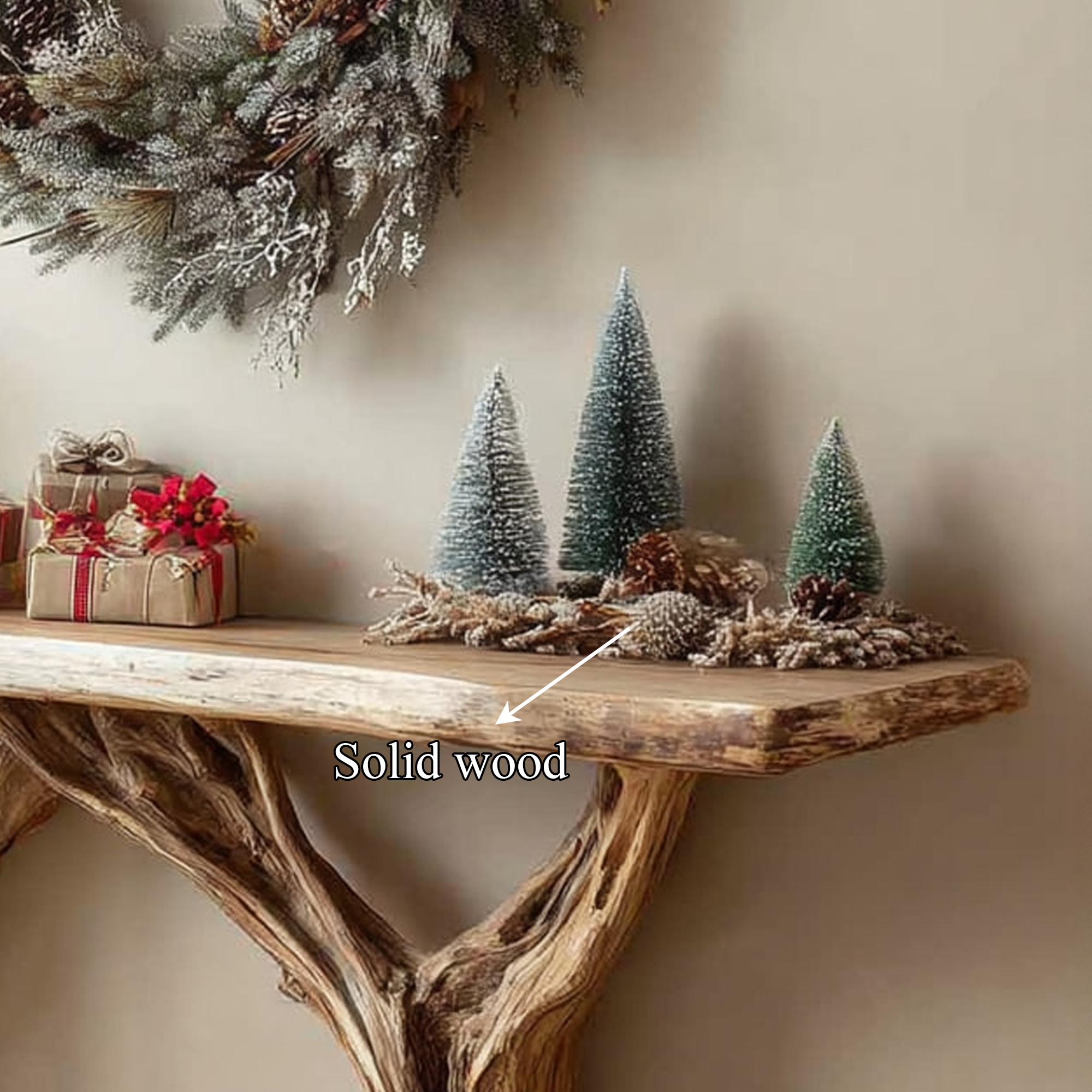 Rustic Console Table Entryway Holiday Decor SINLKICS253