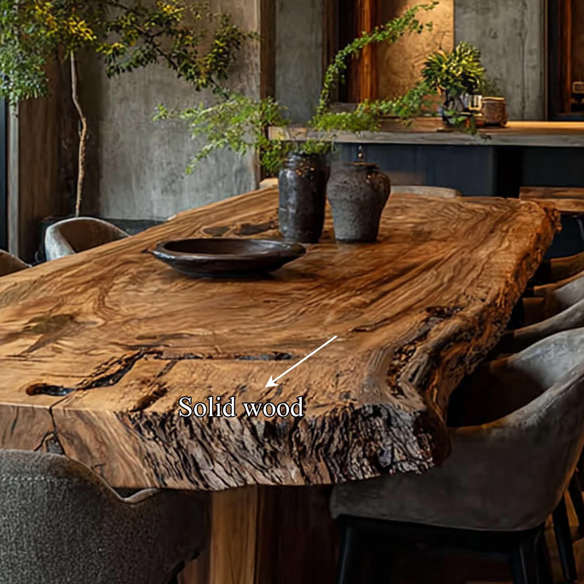 Rustic Live Edge Dining Table Creative Studio SINLKIDT110