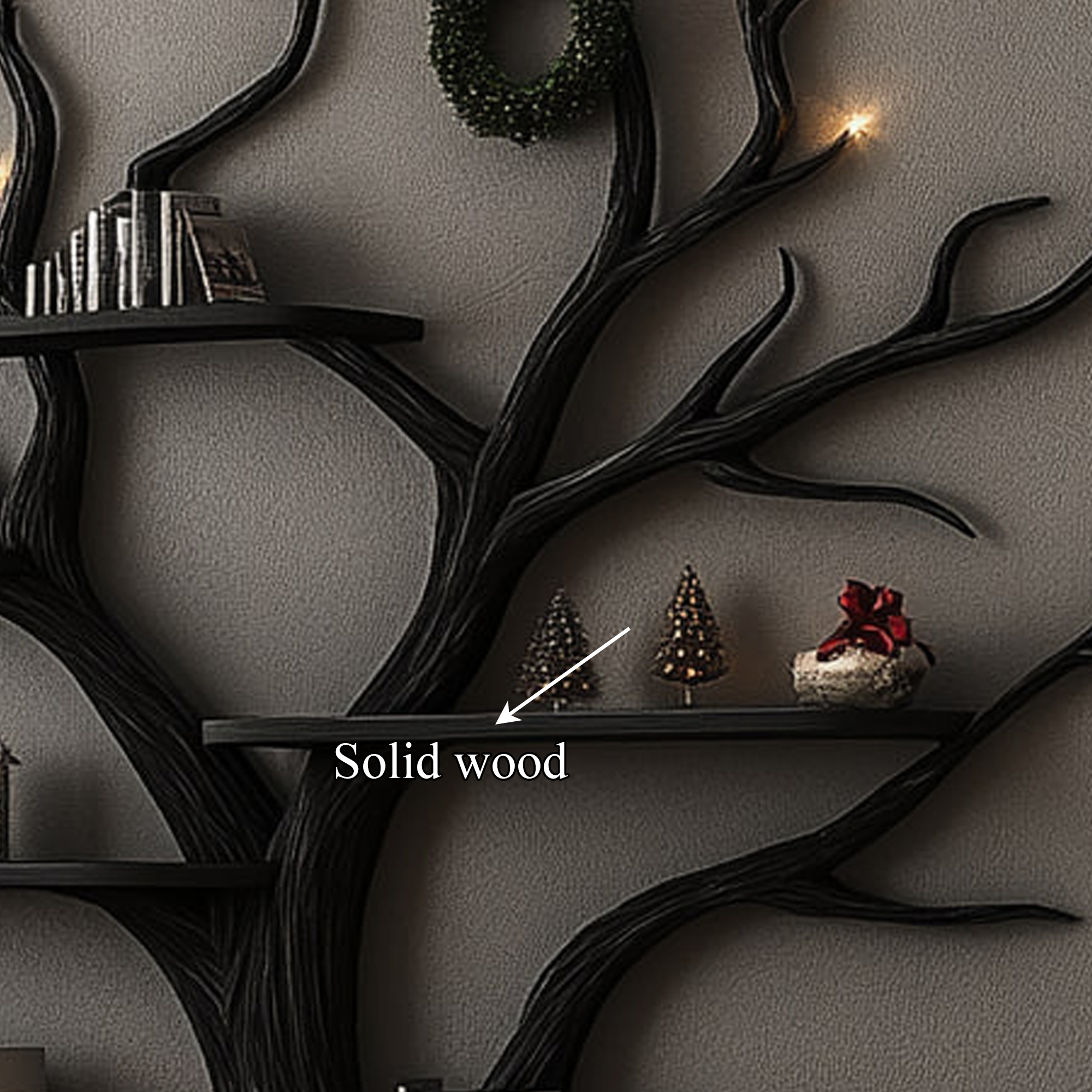 Rustic Tree Shaped Bookshelf Dining Room Christmas Holiday Decor SINLKITB493