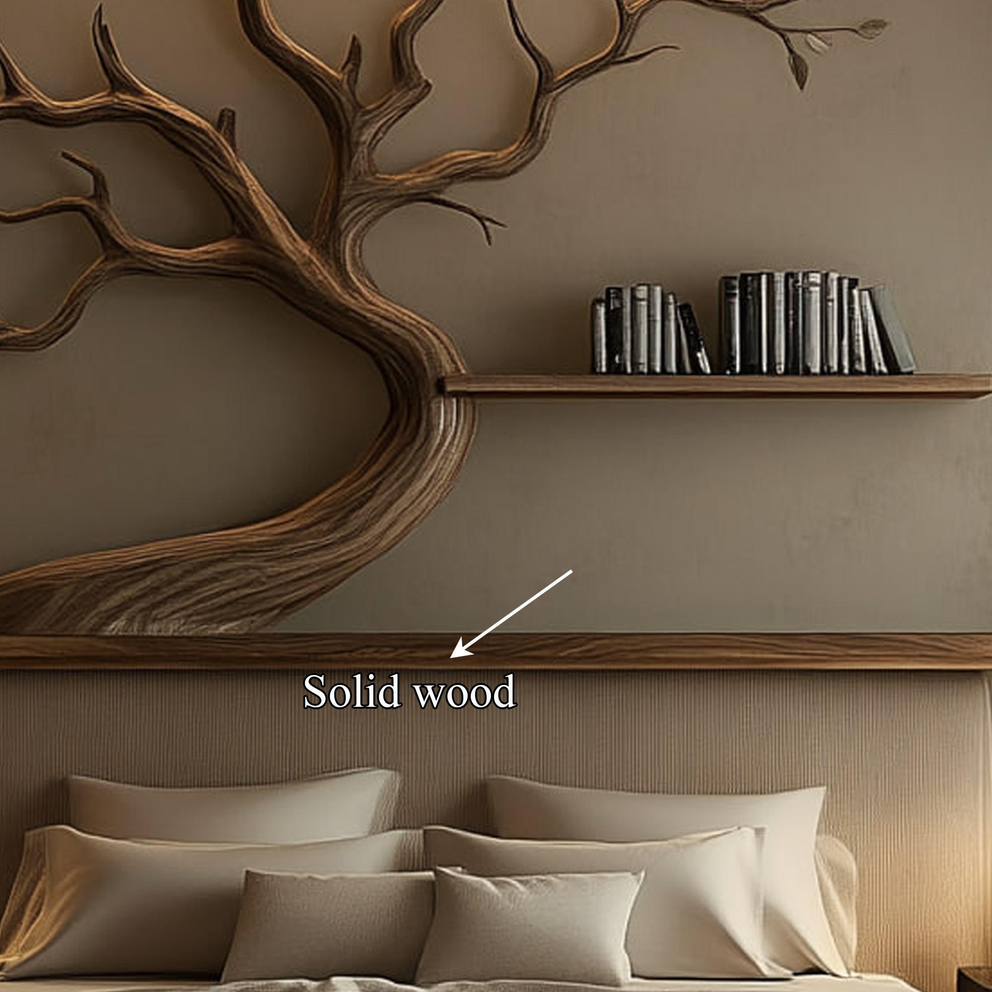 Mid Century Tree Branch Bookshelf Bedroom Wall Decor SINLKITBS097