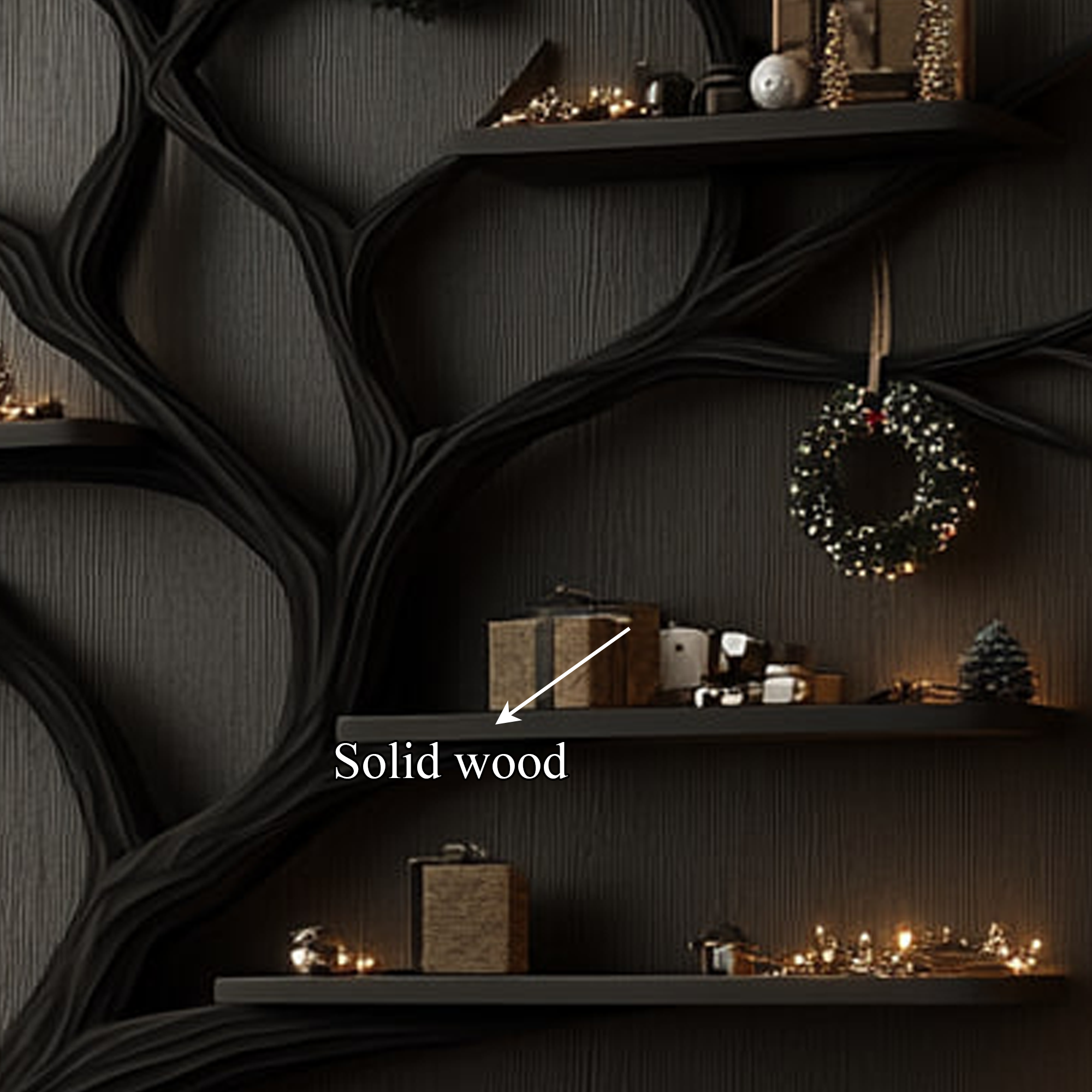 Rustic Tree Inspired Bookshelf Living Room Christmas Decor SINLKITB487