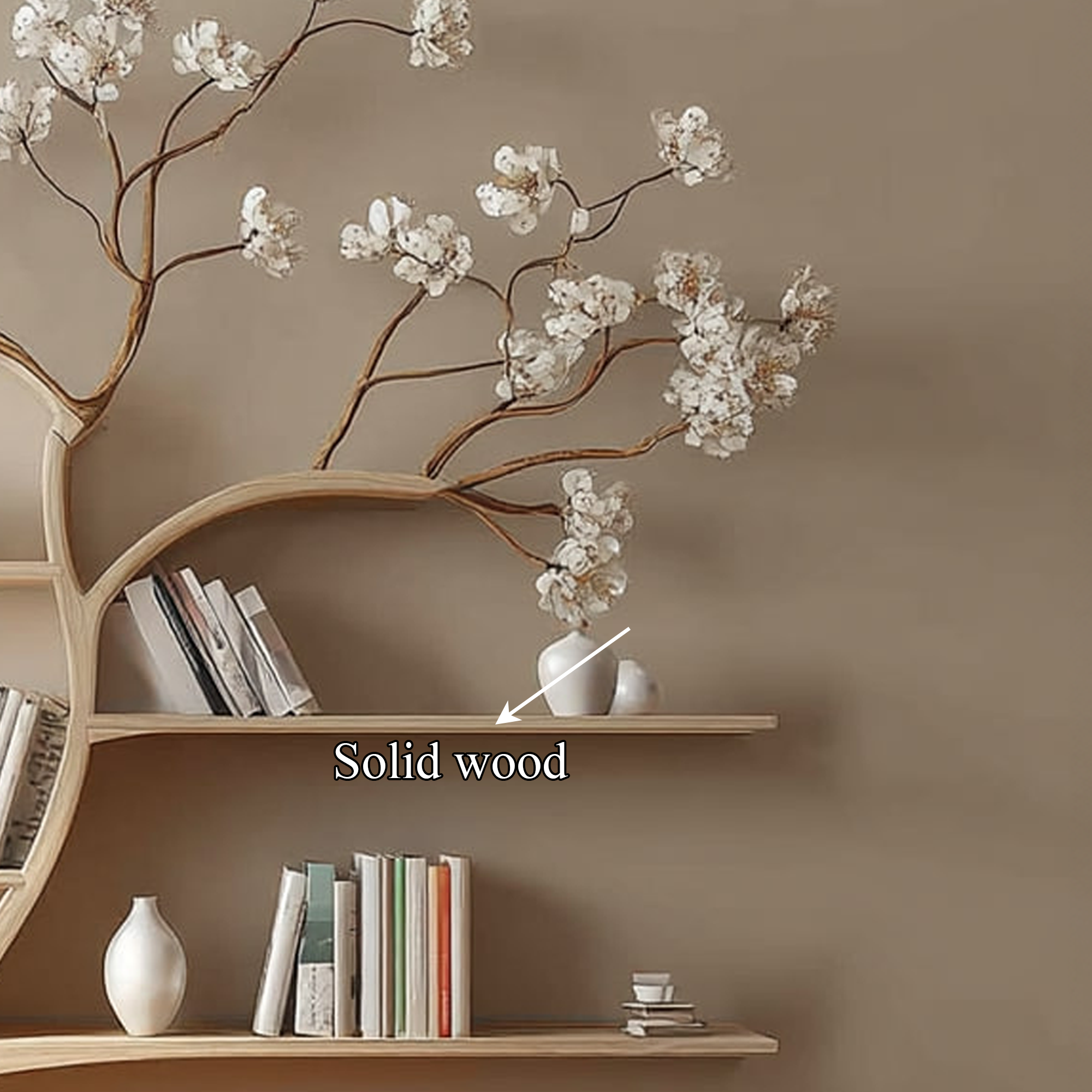 Rustic Tree Bookshelf Living Study Bedroom SINLKITB268