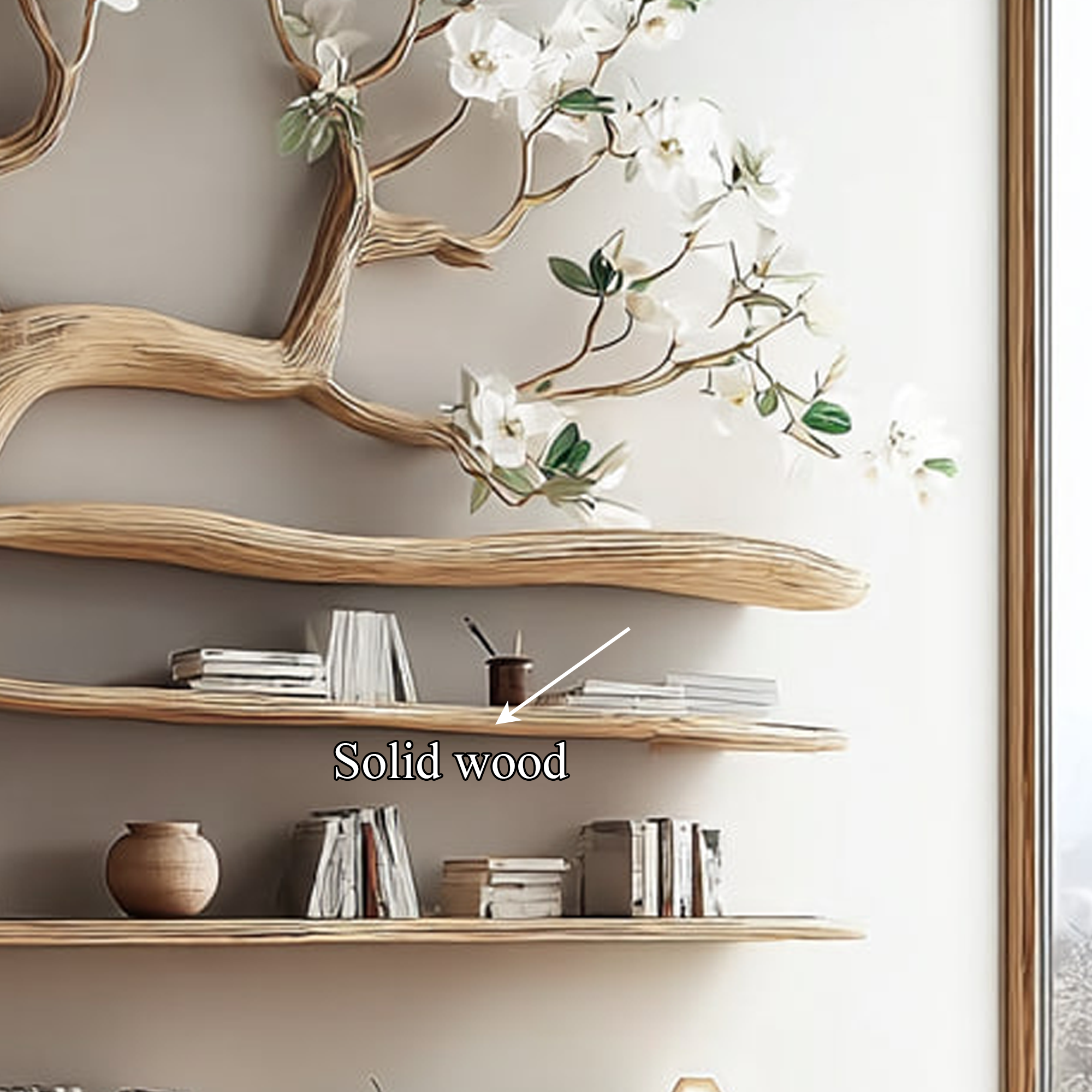 Mid Century Tree Bookshelf Holiday Home Office SINLKITB279