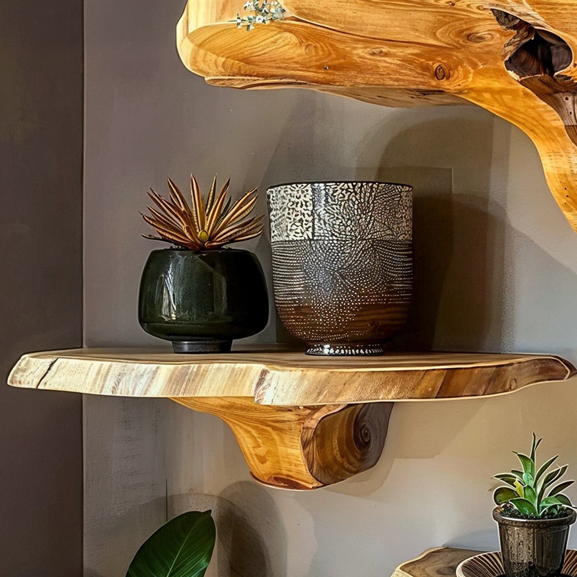 Handcrafted Mushroom Floating Shelves SILDTMR003