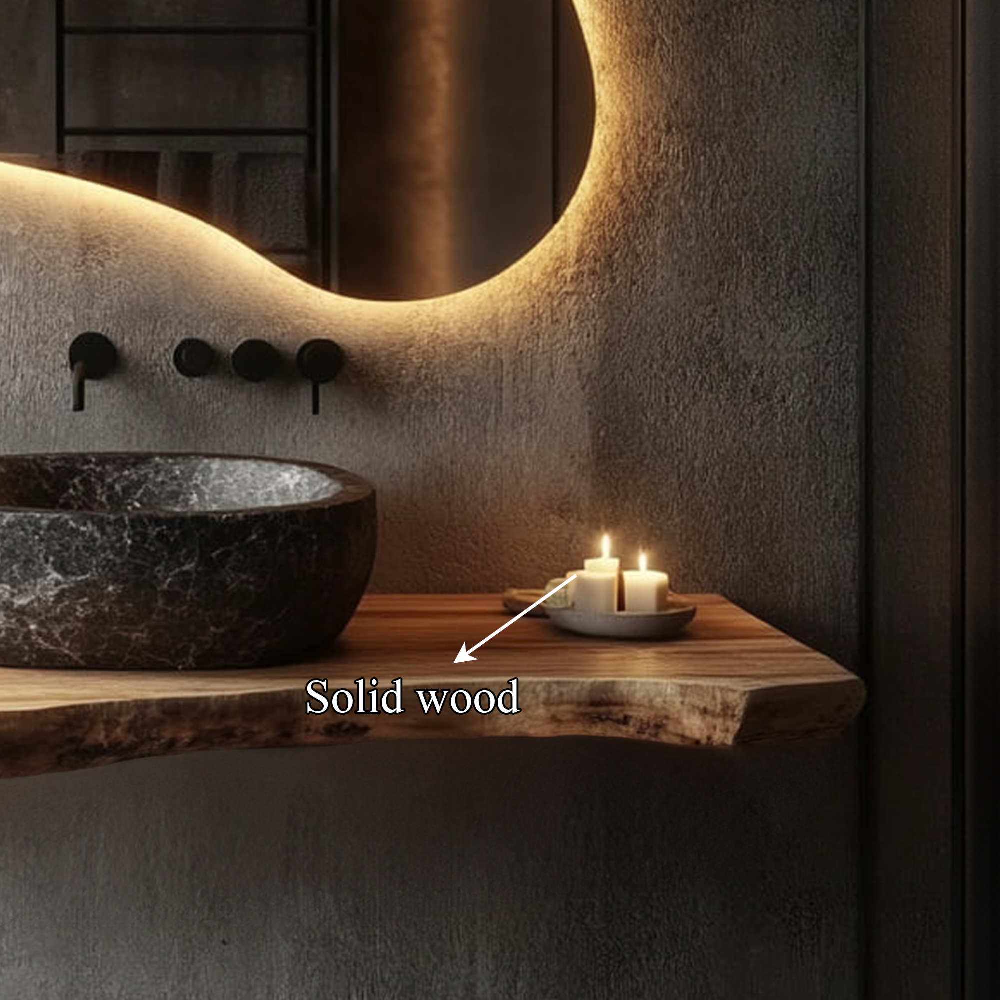 Rustic Floating Wall Vanity Bathroom Morden Decor SINLKIBRV194