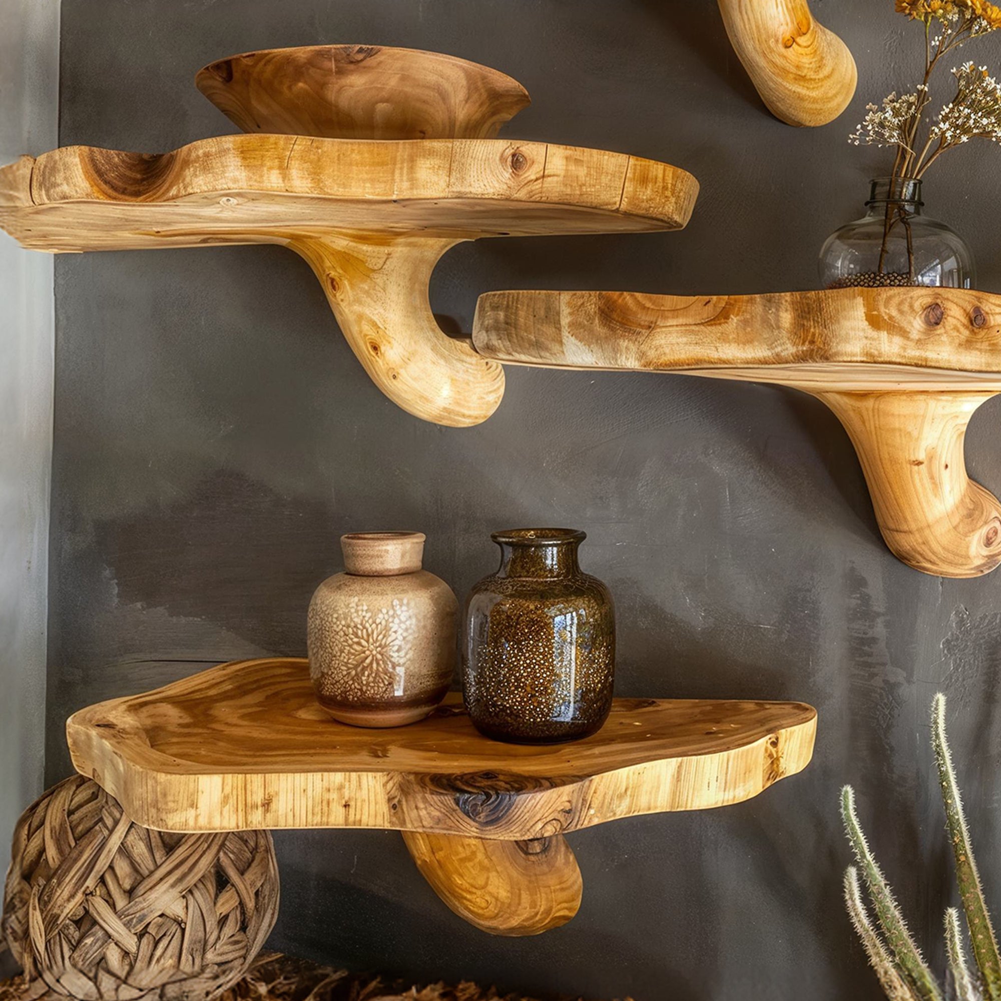 Handcrafted Mushroom Floating Shelves SILDTMR001