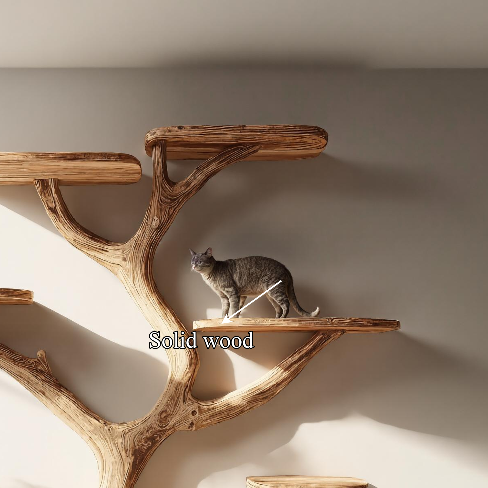 Rustic Cat Tree Perch Living Room Pet Friendly Decor SINLKITT054