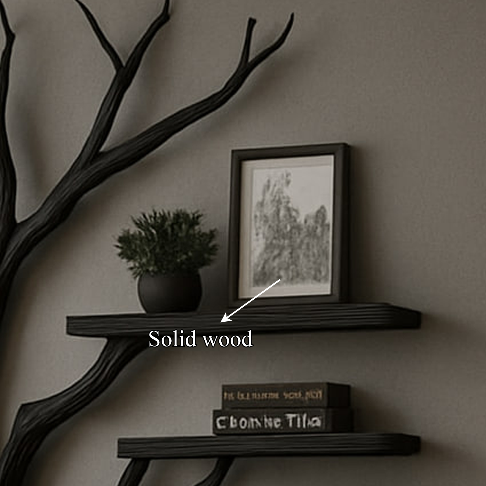 Rustic Decorative Tree Bookshelf Home Office Holiday Style SINLKITB495