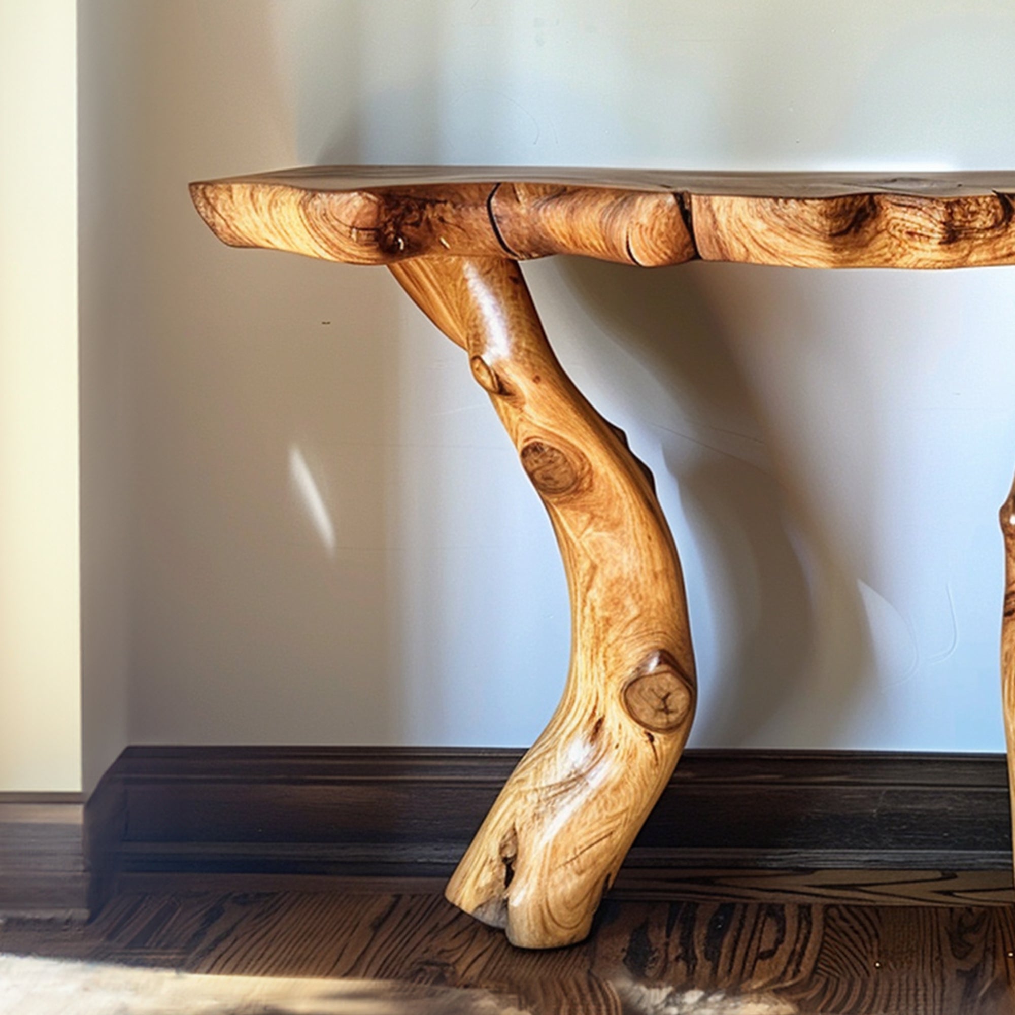 Live Edge Console Table Handcrafted For Rustic Home Styling SILDTCS015