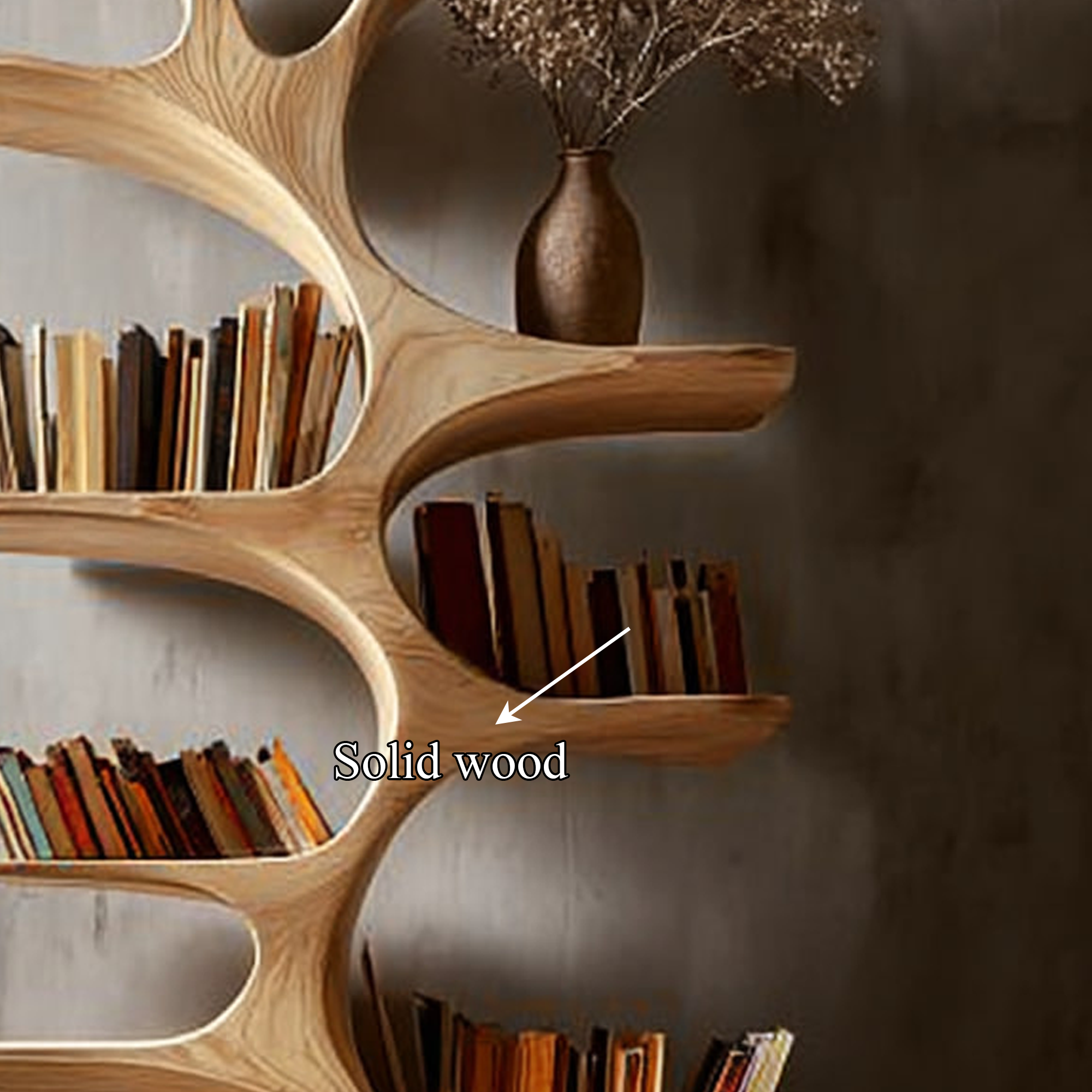 Midcentury Tree Bookcase Home Office SINLKITB249