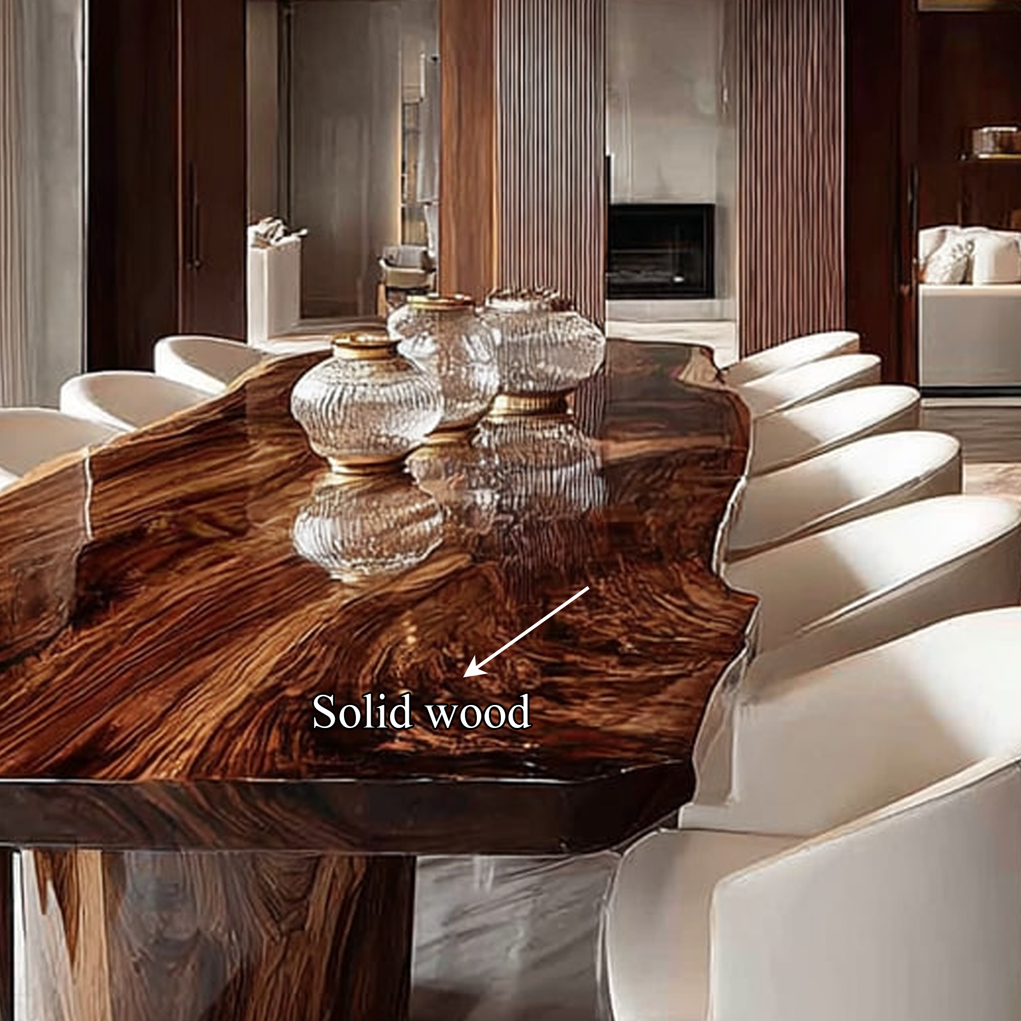 Rustic Live Edge Dining Table Dining Room SINLKIDT088