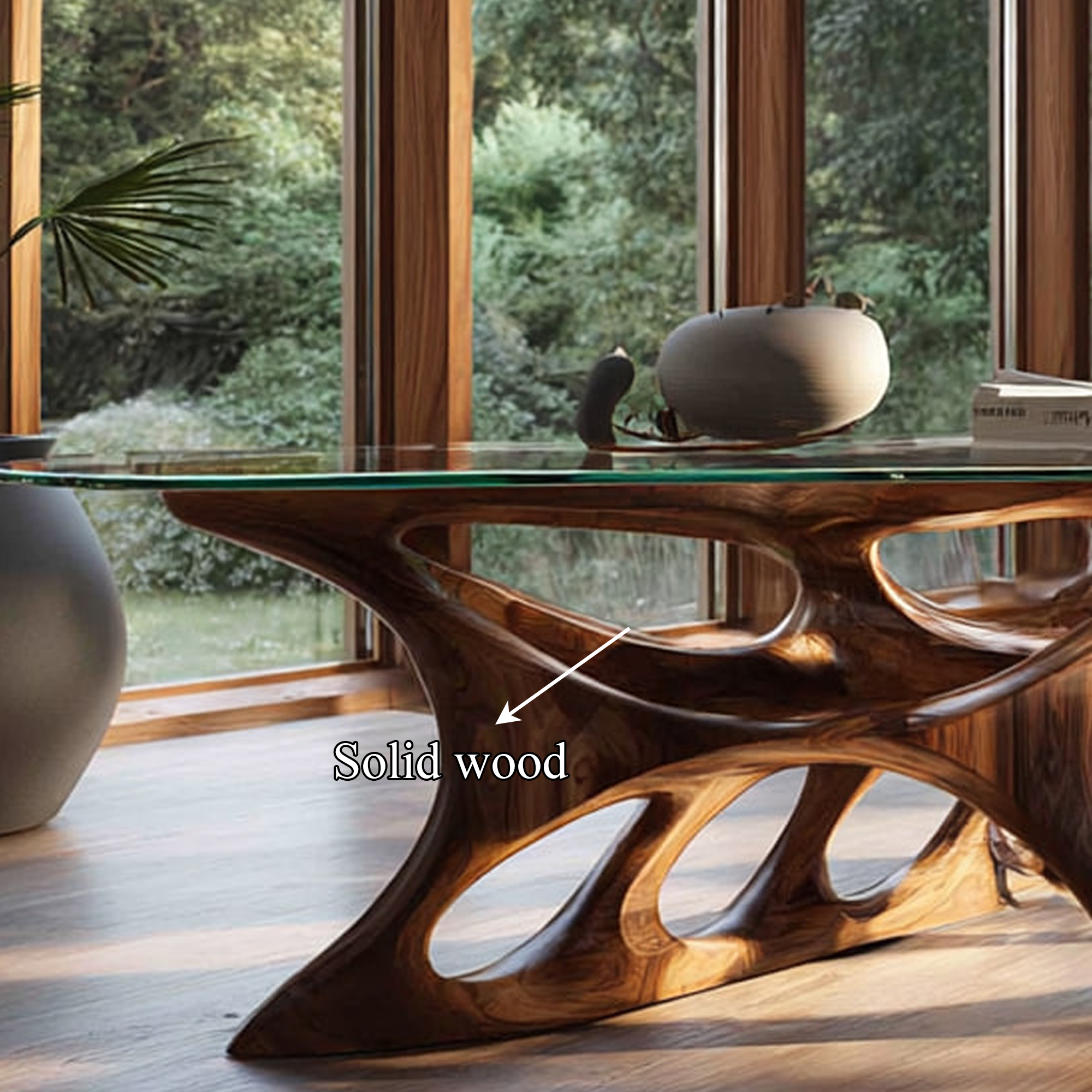 Mid Century Sculptural Coffee Table Stylish Living SINLKICF083