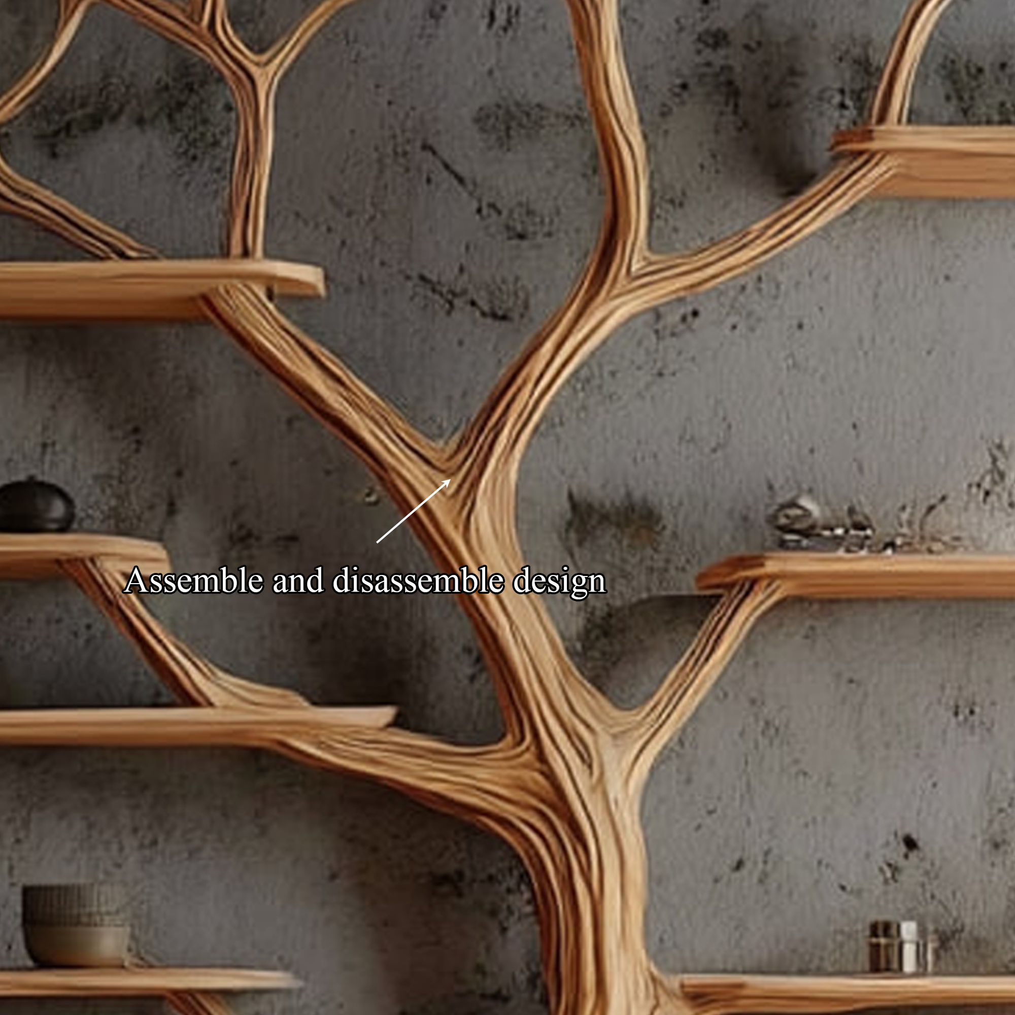 Rustic Tree Bookshelf Modern Living Room SINLKITB291