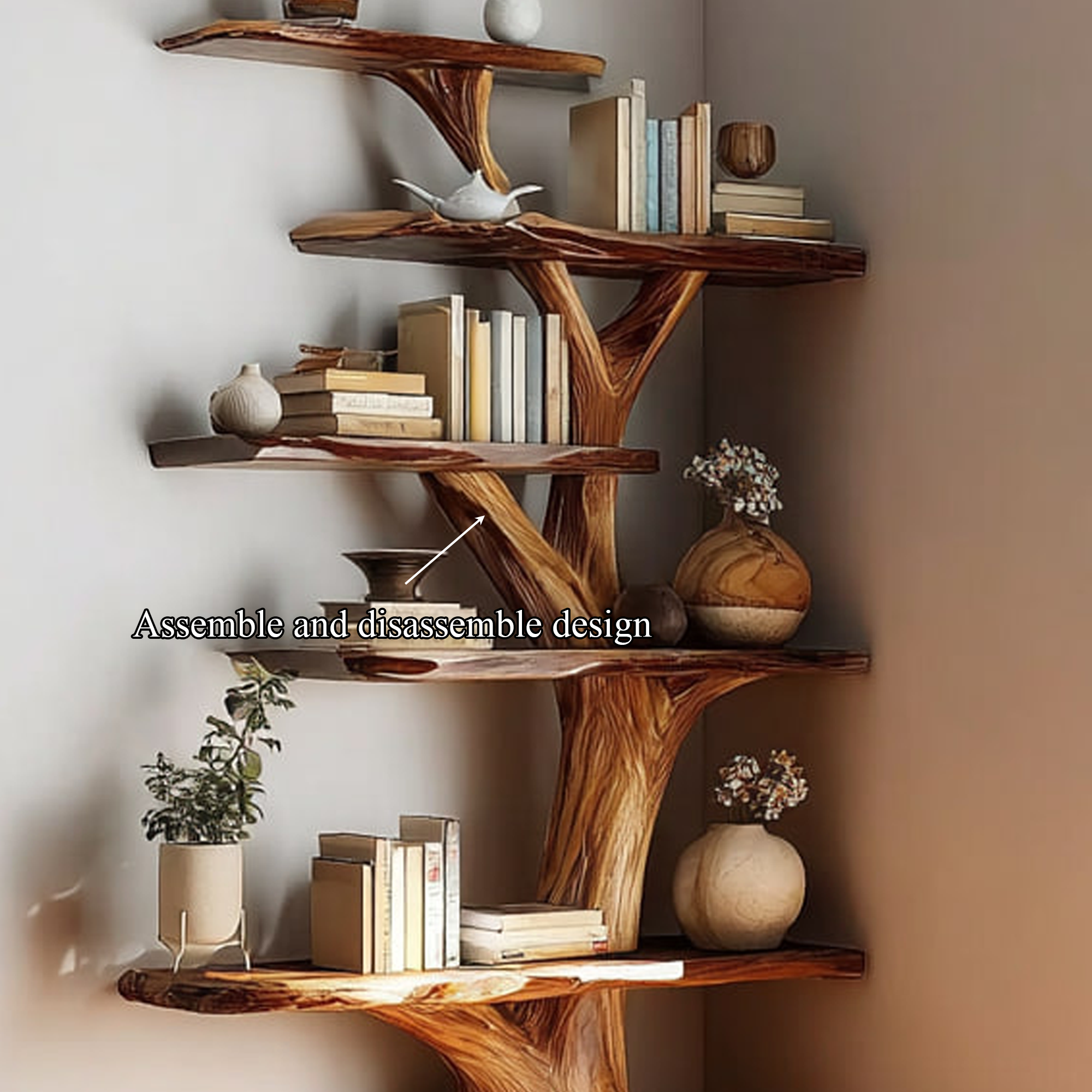 Rustic Artistic Display Corner Shelf Living Room SINLKITB469