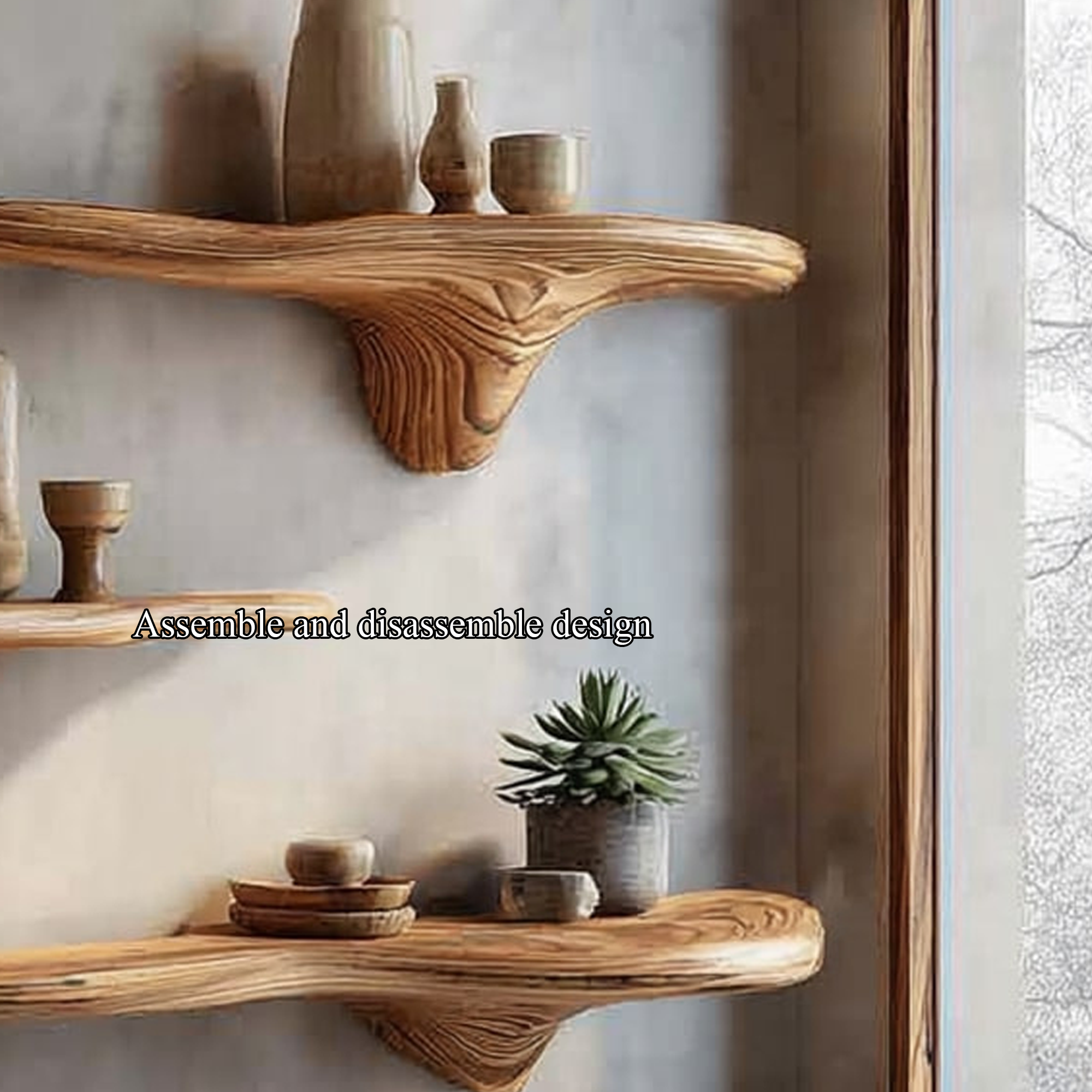Rustic Mushroom Wall Shelf Entryway SINLKIFL141