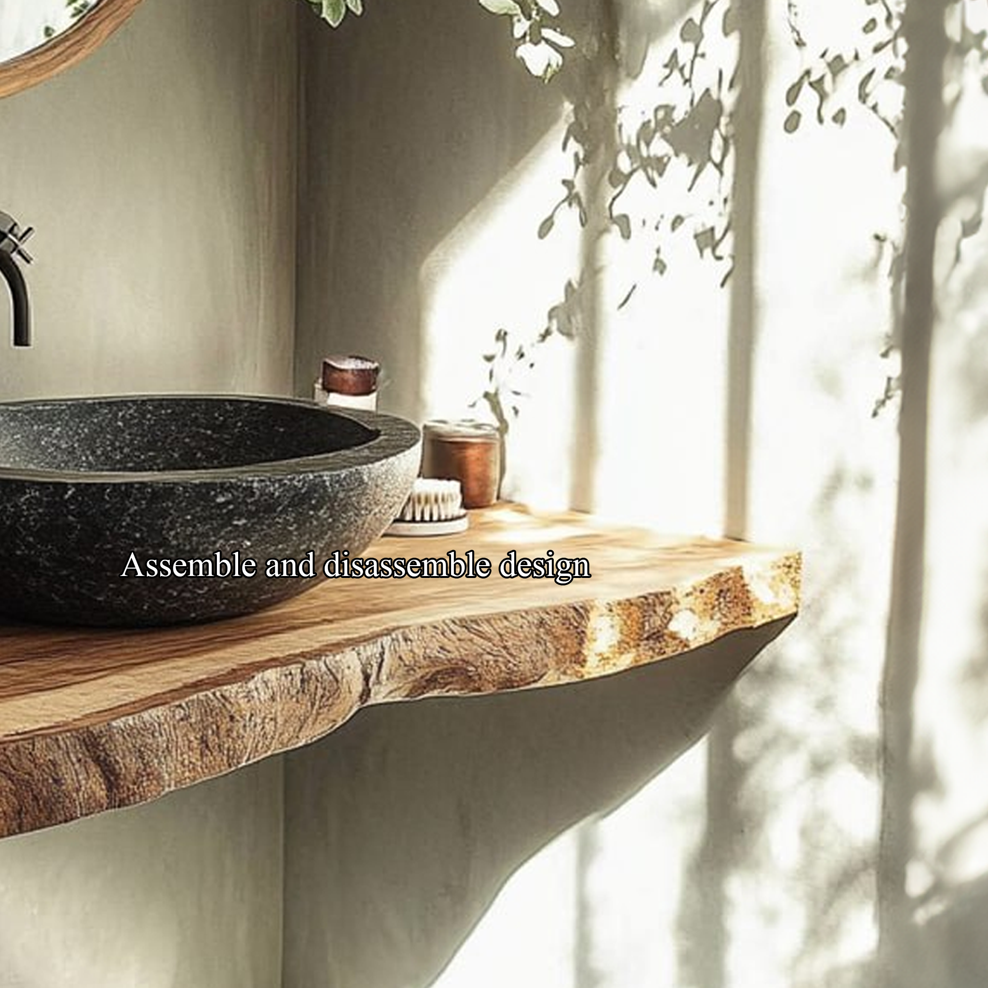 Rustic Compact Vanity Bathroom SINLBRV115