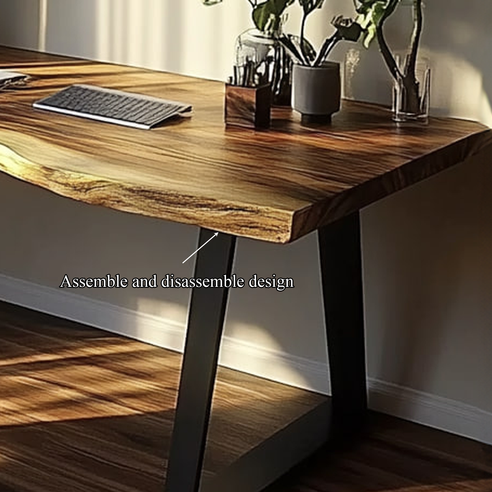 Natural Rustic Desk Bedroom And Work Corner SINLKIDK017