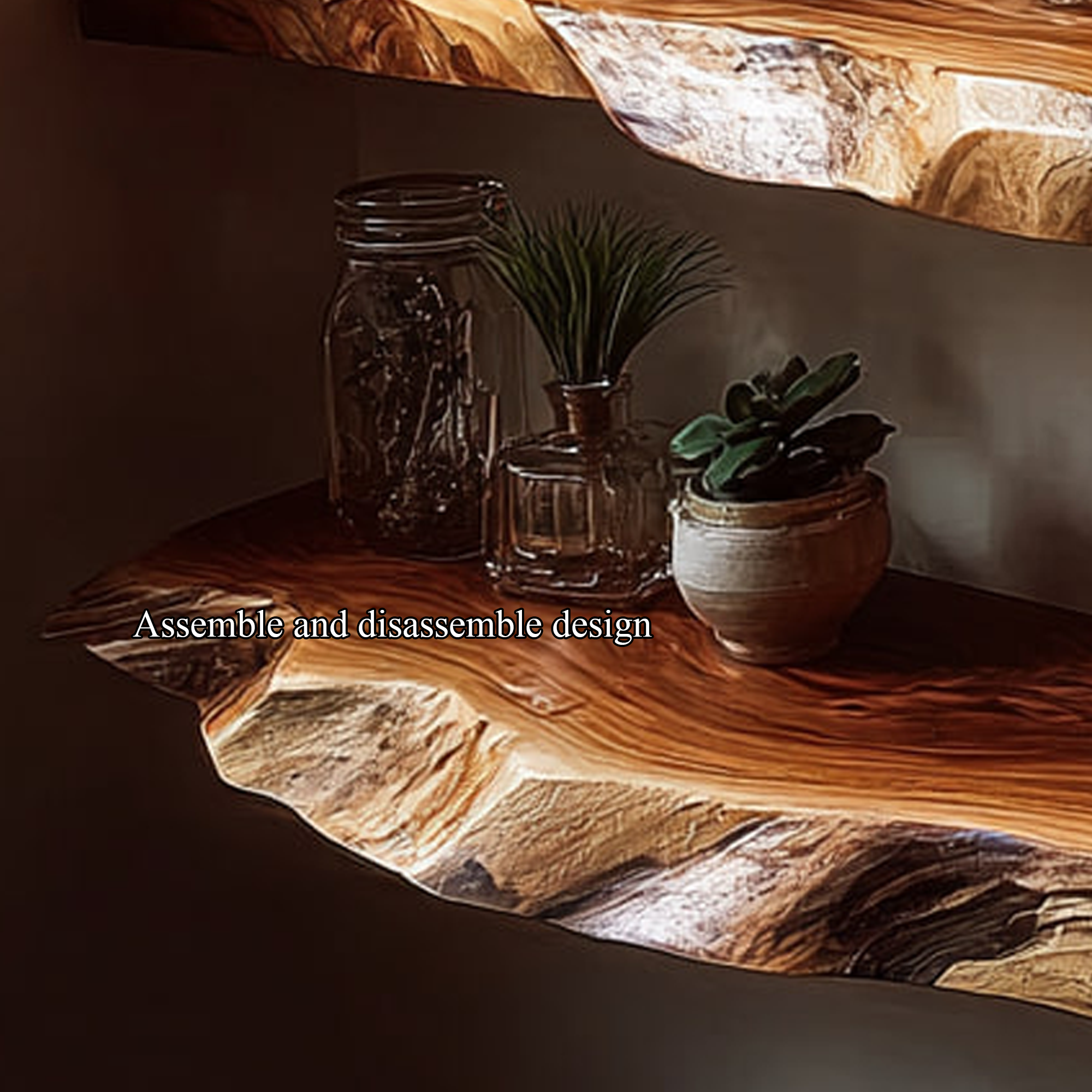 Rustic Floating Shelf Candle Display Bedroom Accent SINLKIFL166