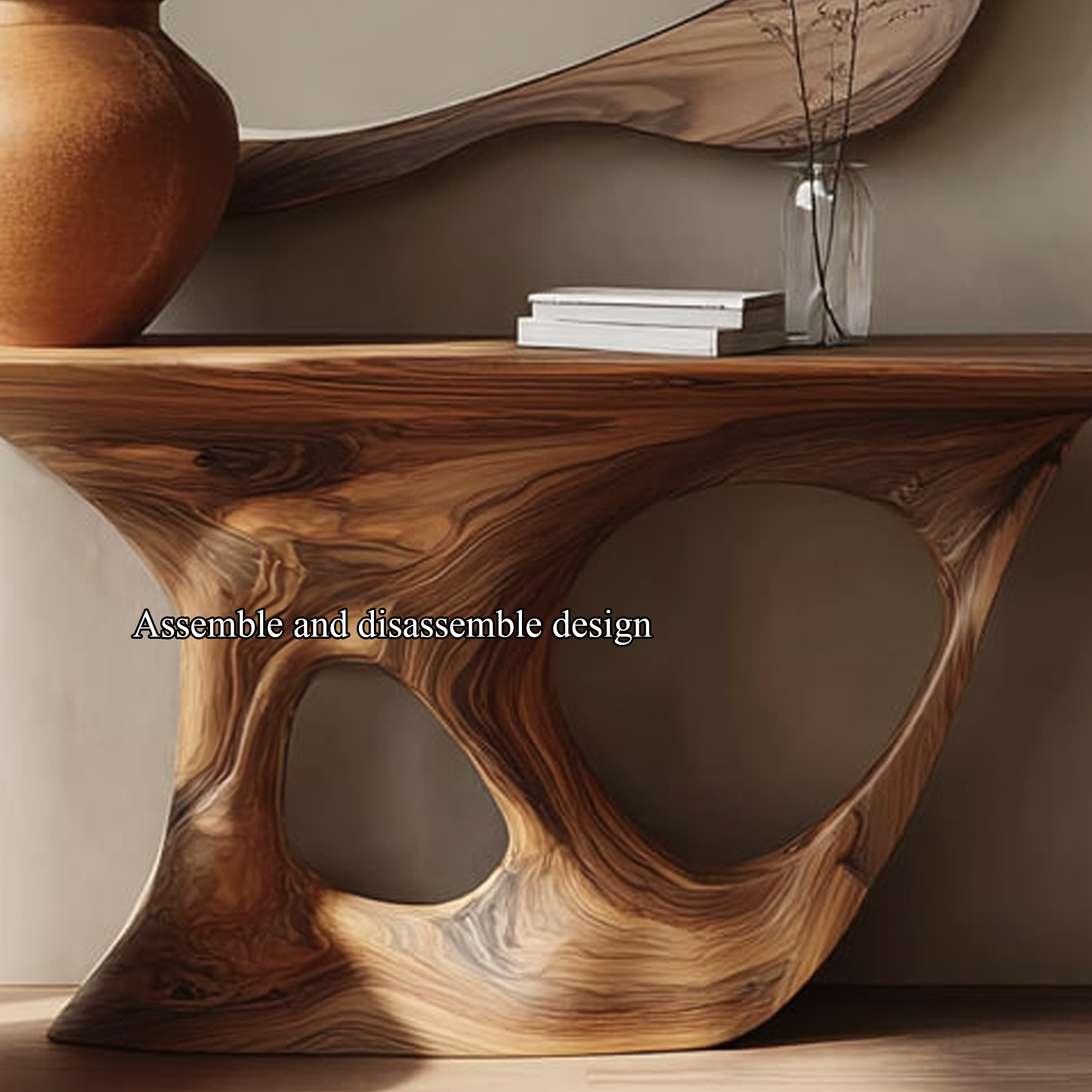 Rustic Solid Wood Console Table Living Room SINLKICS288