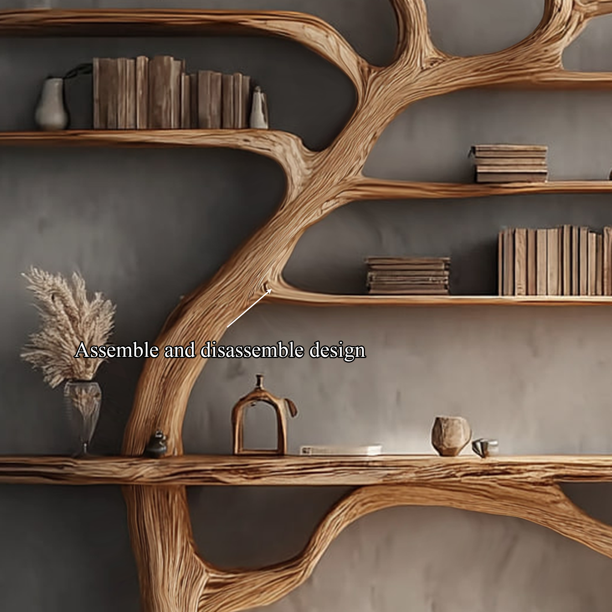 Rustic Console Table Tree Design Entryway SINLKICS300